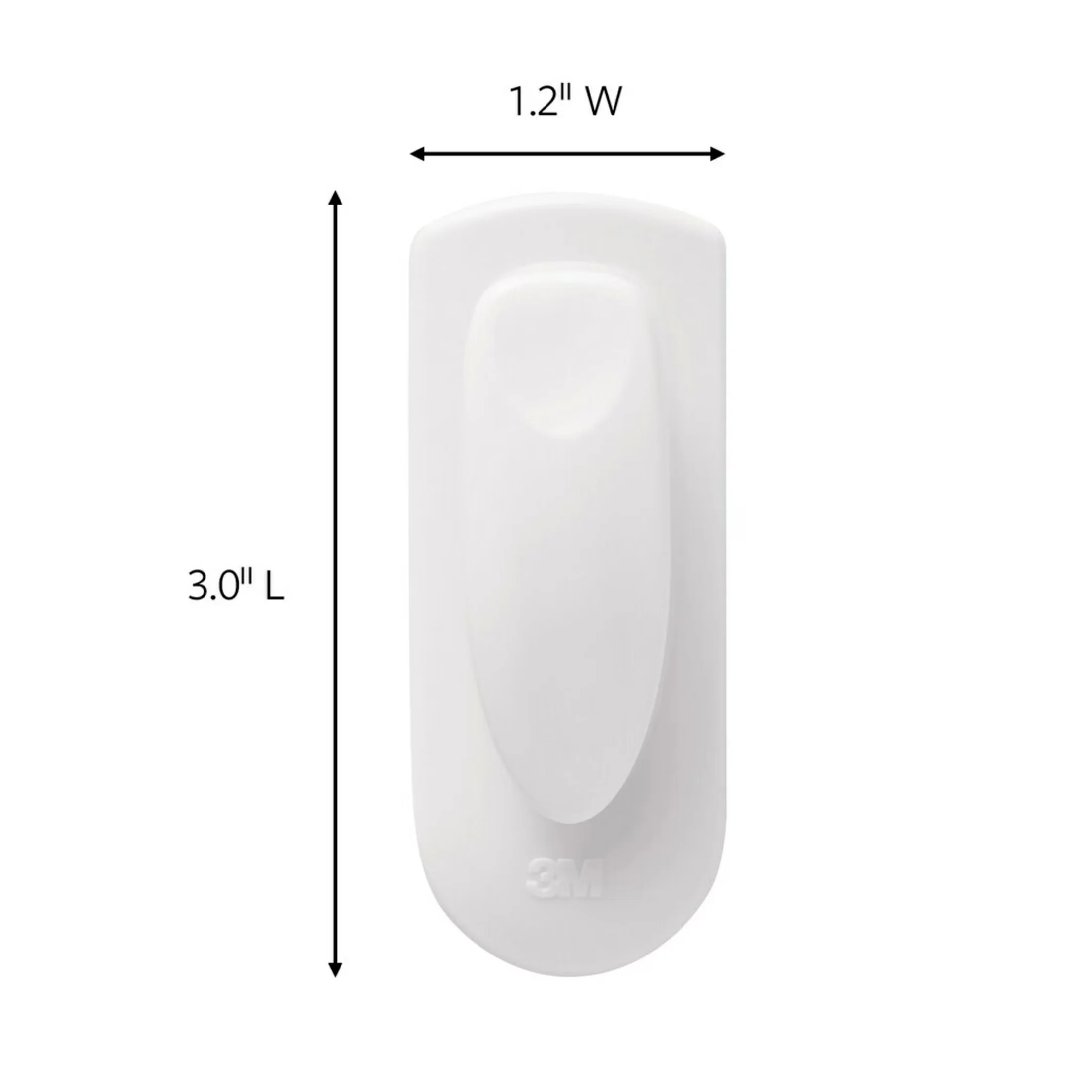 Damage-Free Hanging Durable with Removable, 1 Wall Clip - White Plastic Model 37131E
