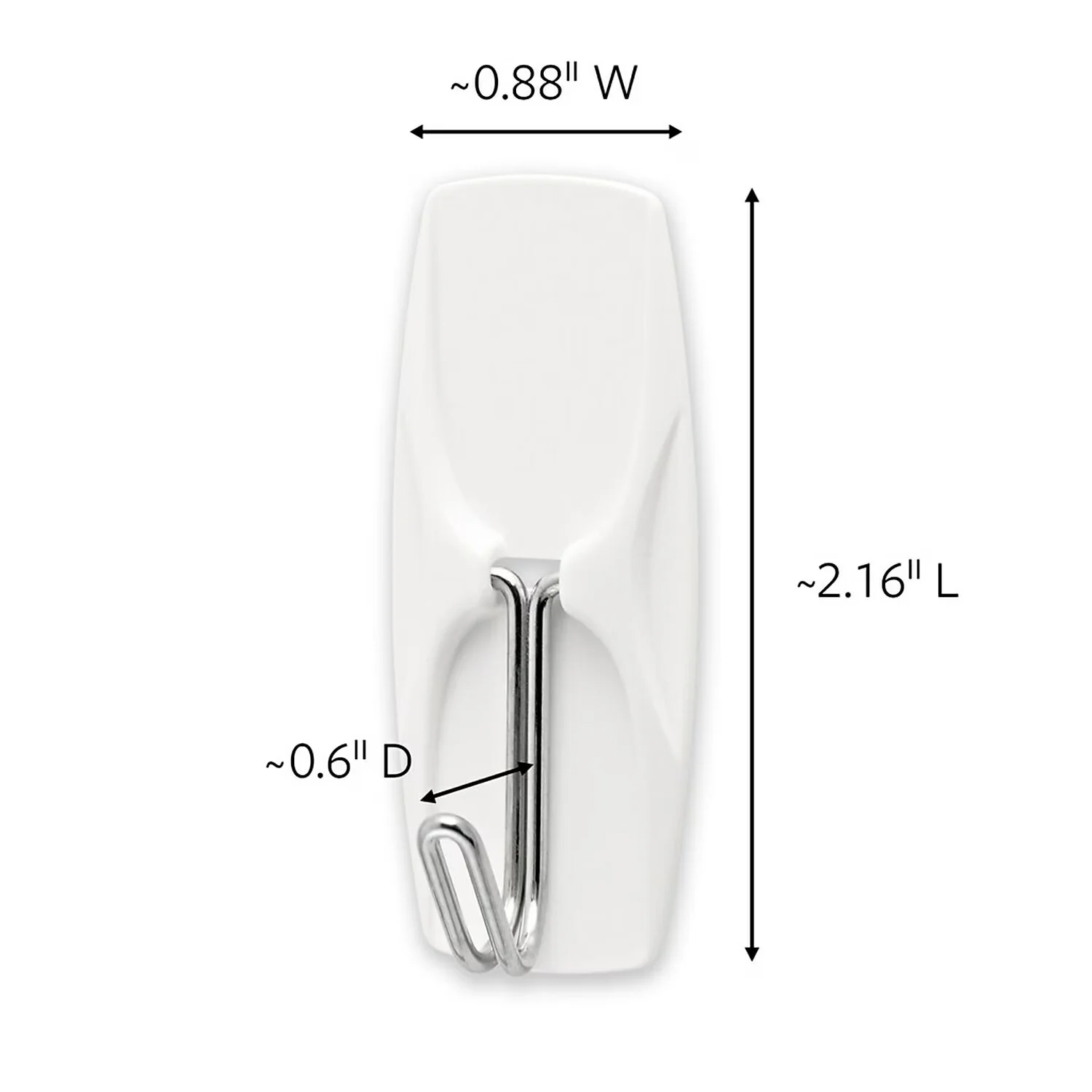 Classic Damage-Free Hanging with Easy Installation, Medium Wire Hooks - Metal White Model FBA453