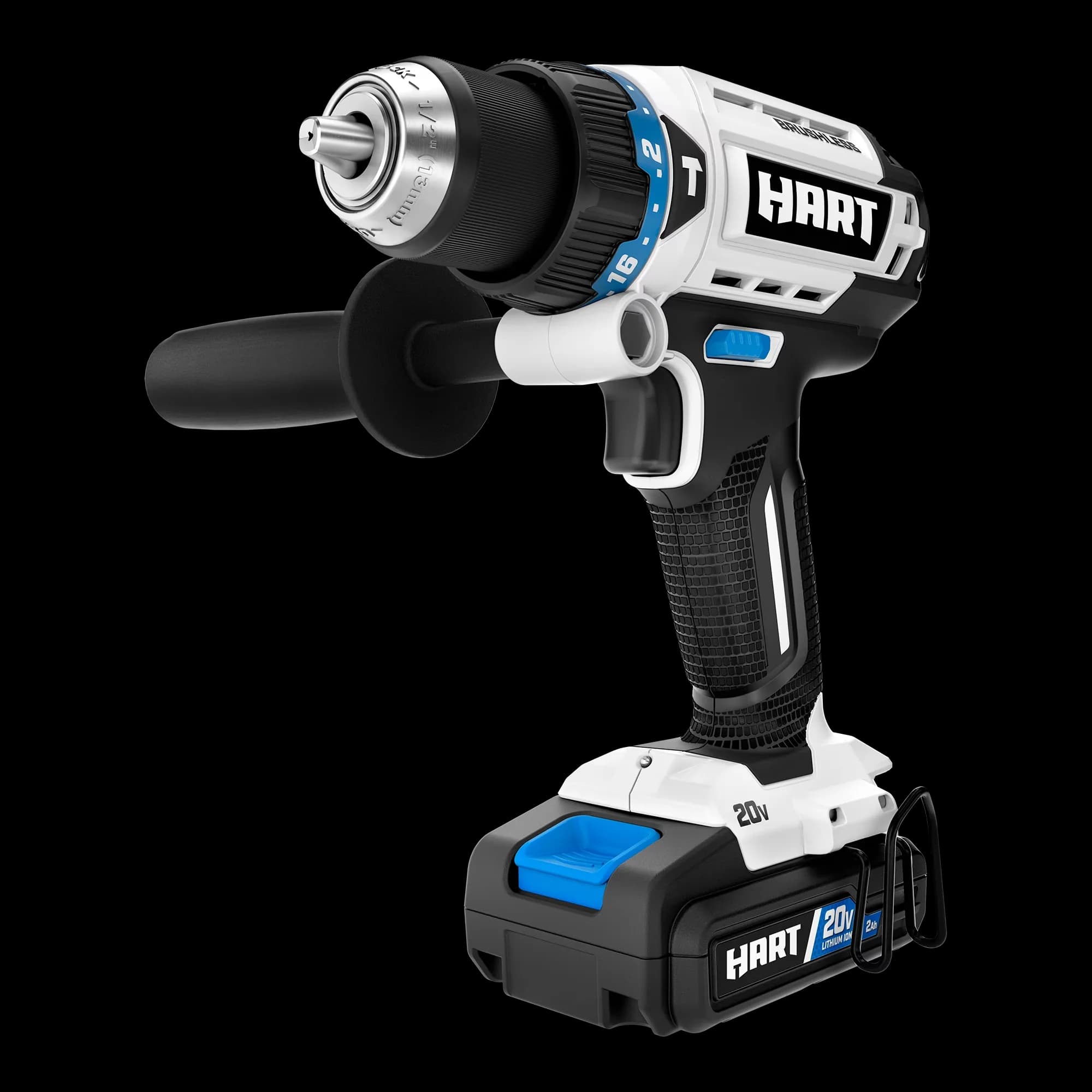 Drills Driver Classic with Battery, Easy To Operate, Auxiliary handle for added stability - White 20V Model 3BF983
