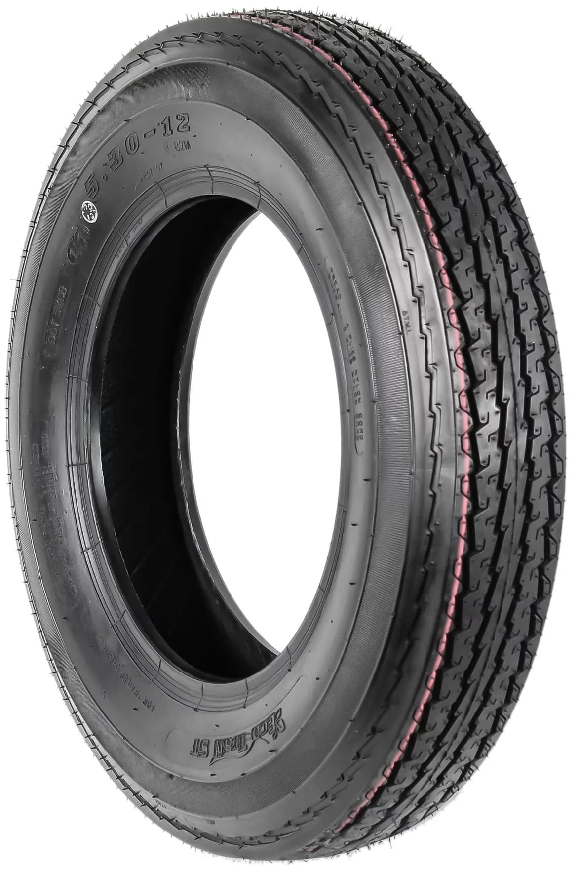 Trailer Tire Professional with Overall Diameter: 21.5", Bias Ply Trailer Tire - Size: 530-12 Model 5F154B