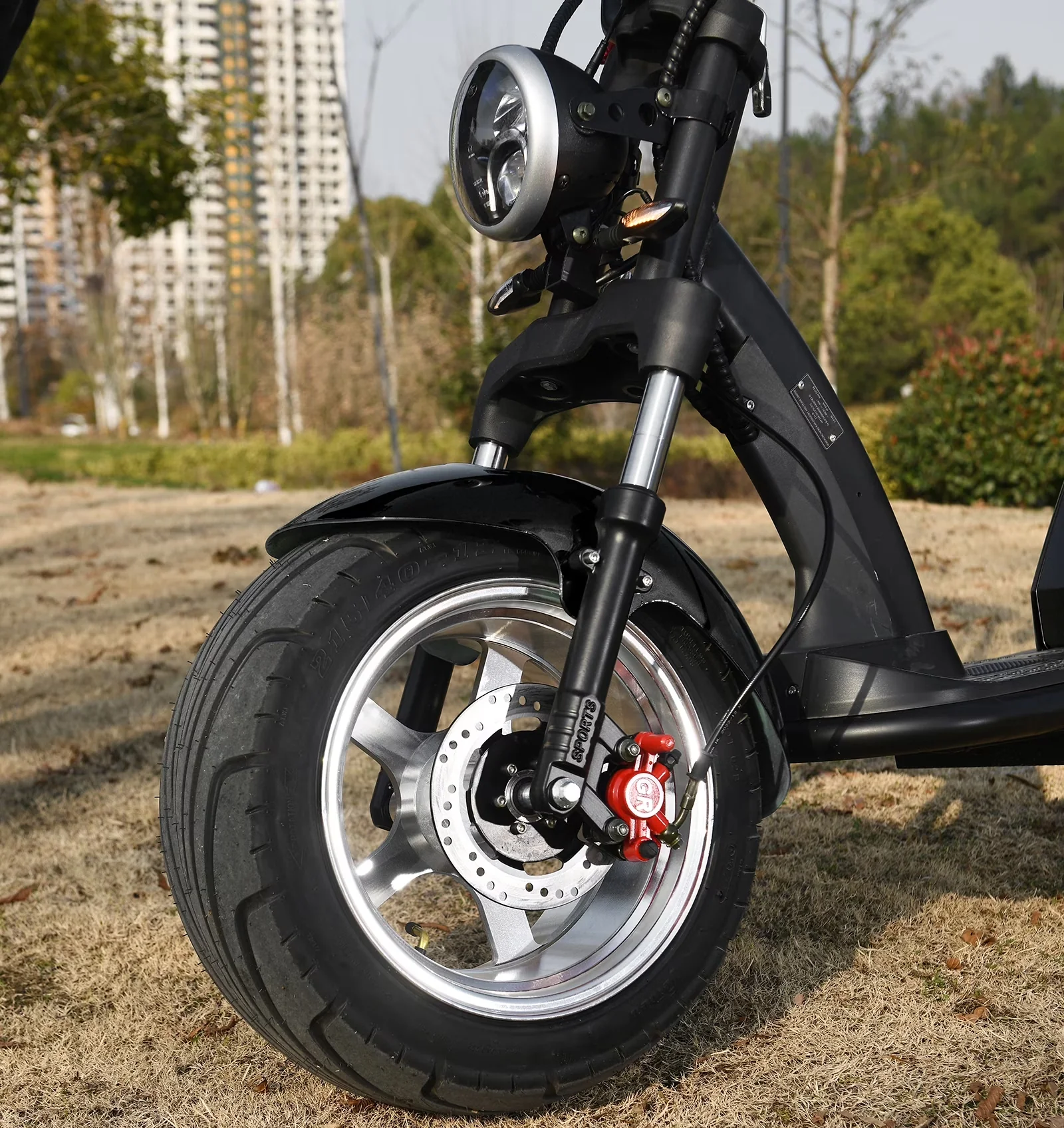 Versatile Scooter with 4000W, Headlights - Plastic, Iron Black 43MPH - Ergonomic Design Model 7E15BF
