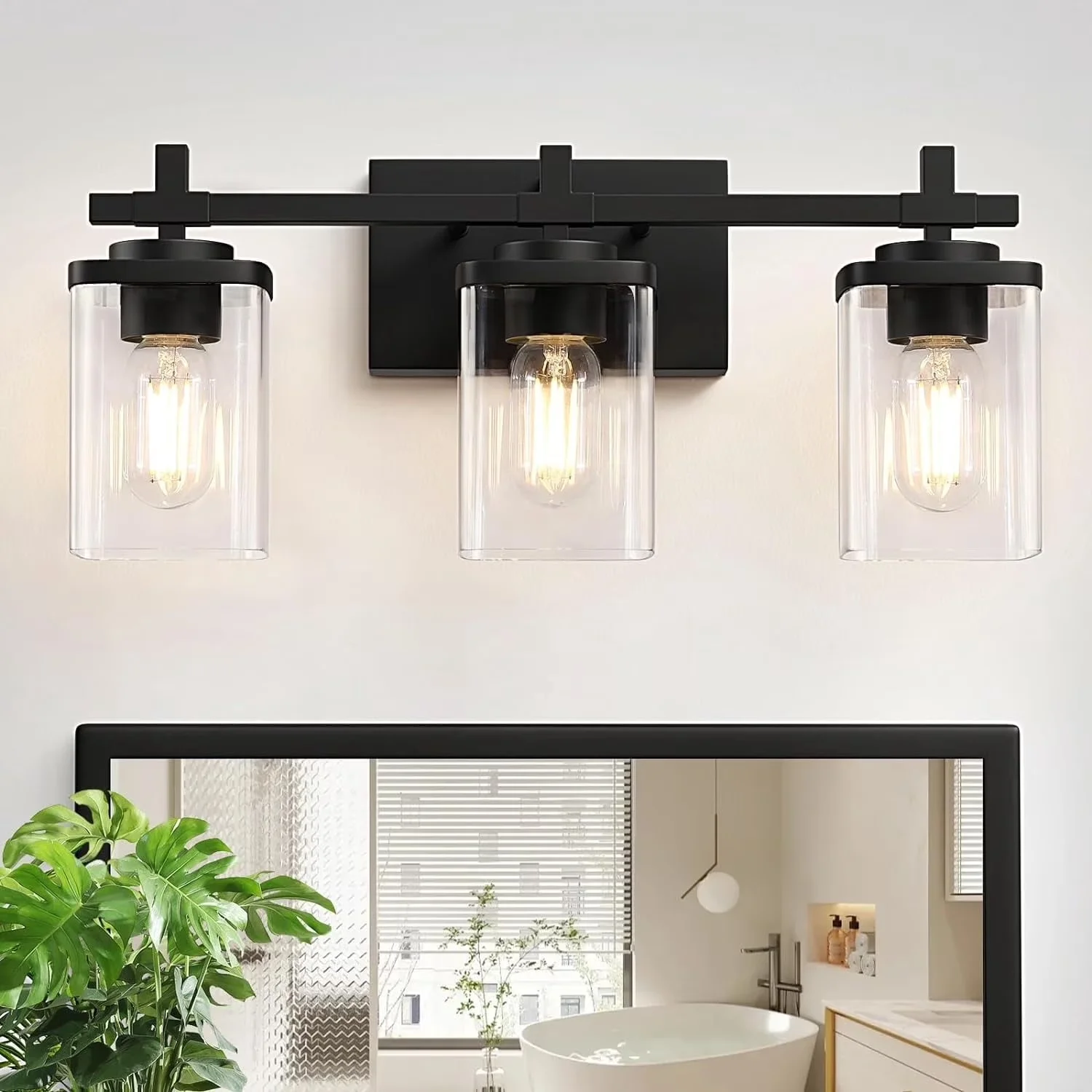 Versatile Bathroom Renovation with LED, Modern, Contemporary - Metal Black Model 15E8E6