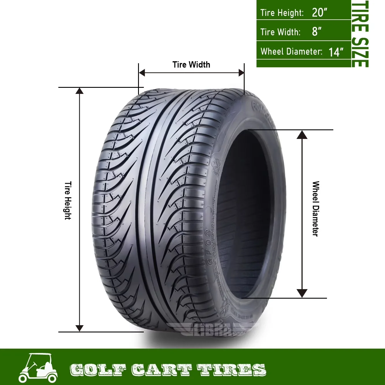 Versatile Golf Cart Tire - 35-14 - Satisfaction Guaranteed Model 4C22FC