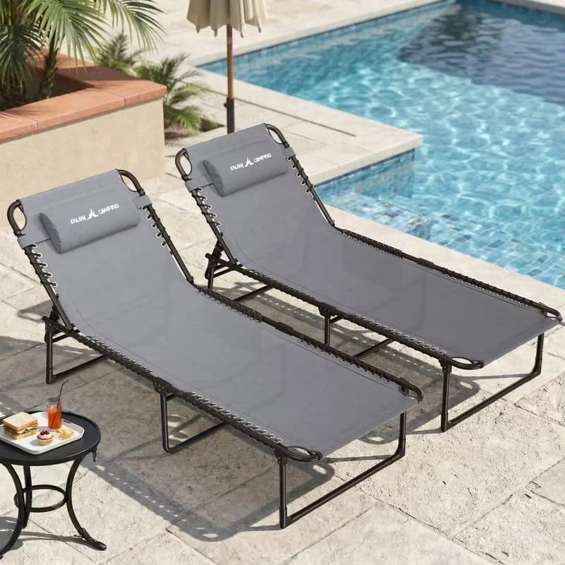 Versatile Patio Conversation Set with Weatherproof, Beach Chair, Heavy-Duty Portable Sun Lounger - Pe Rattan Model 70347E