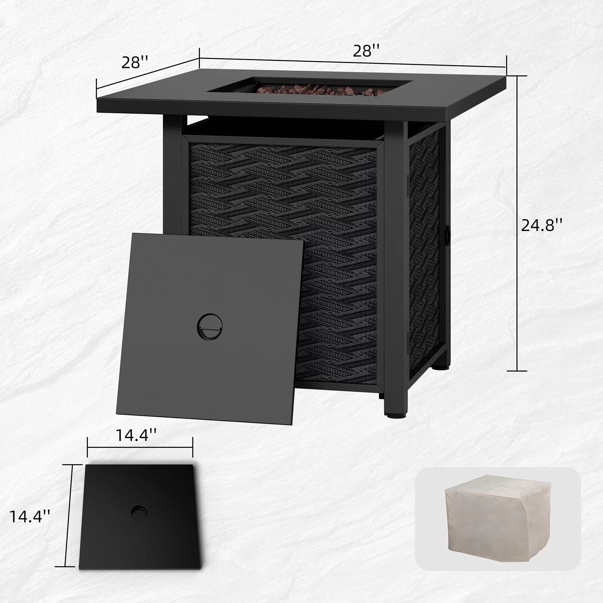 Efficient Outdoor Heating with 50000 BTU, Adjustable Flame - Steel Propane Model C98933