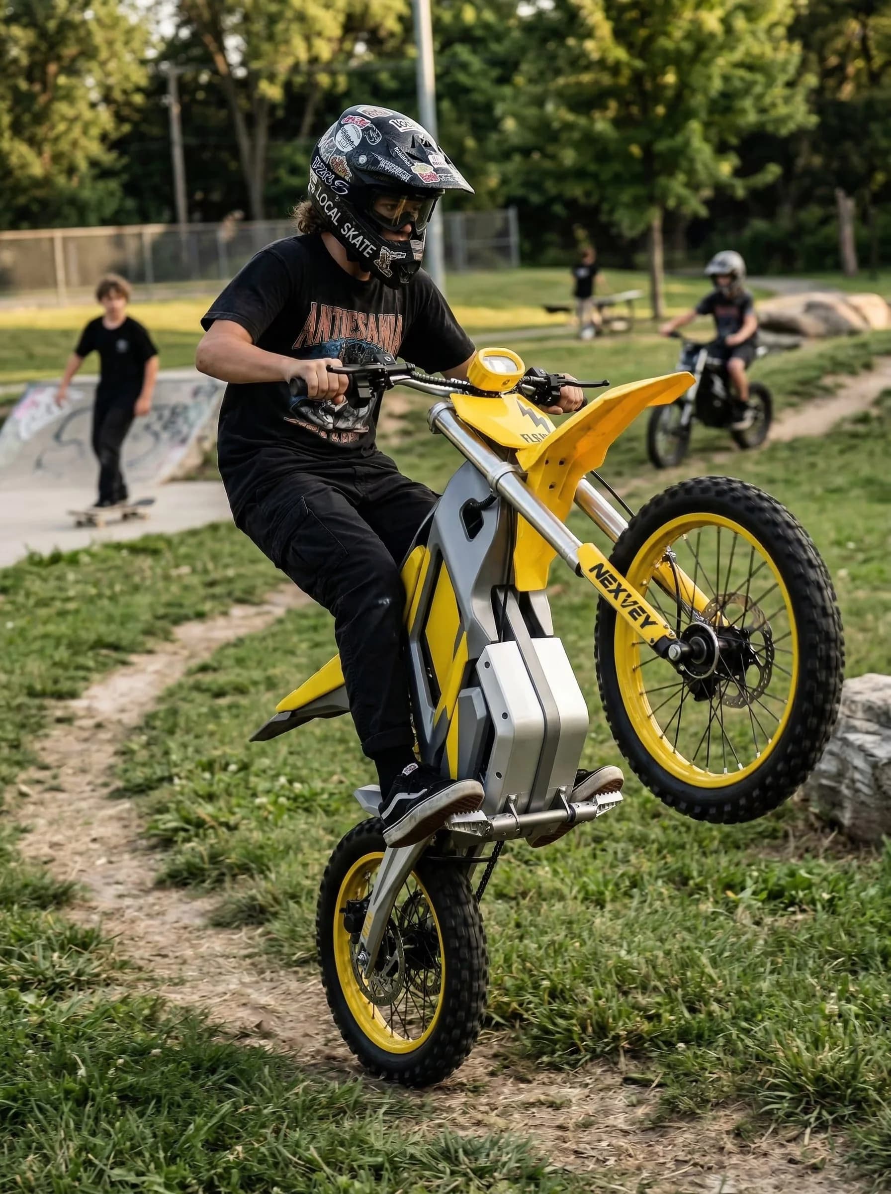 Electric Bike Modern with 4000W, 48V, 4000W Peak Motorcycle - Yellow - Quality Construction Model 2B2FB1