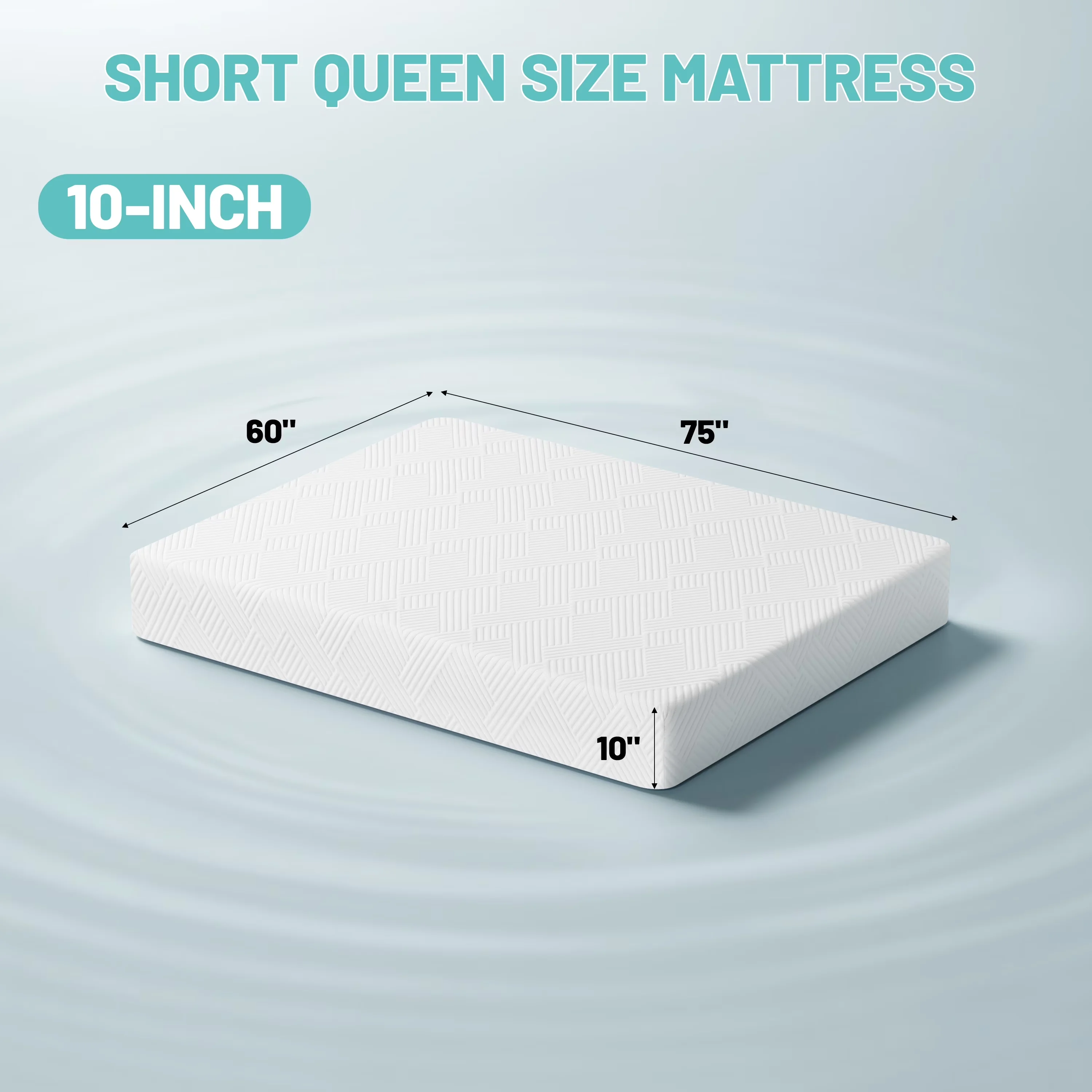 Modern Mattresses Accessory with Breathable Construction, Mattress-In-A-Box - Memory Foam White Model 02A8AA