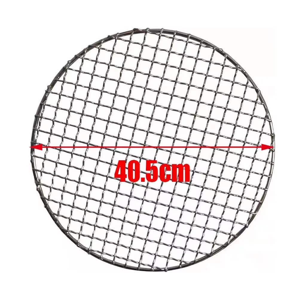 Compact Combo Grill with Rust Resistant, 16 Inch Round Stainless Steel BBQ Grate, Heavy Duty 1.8mm Wire Thickened - Stainless Steel... Model D91E8C