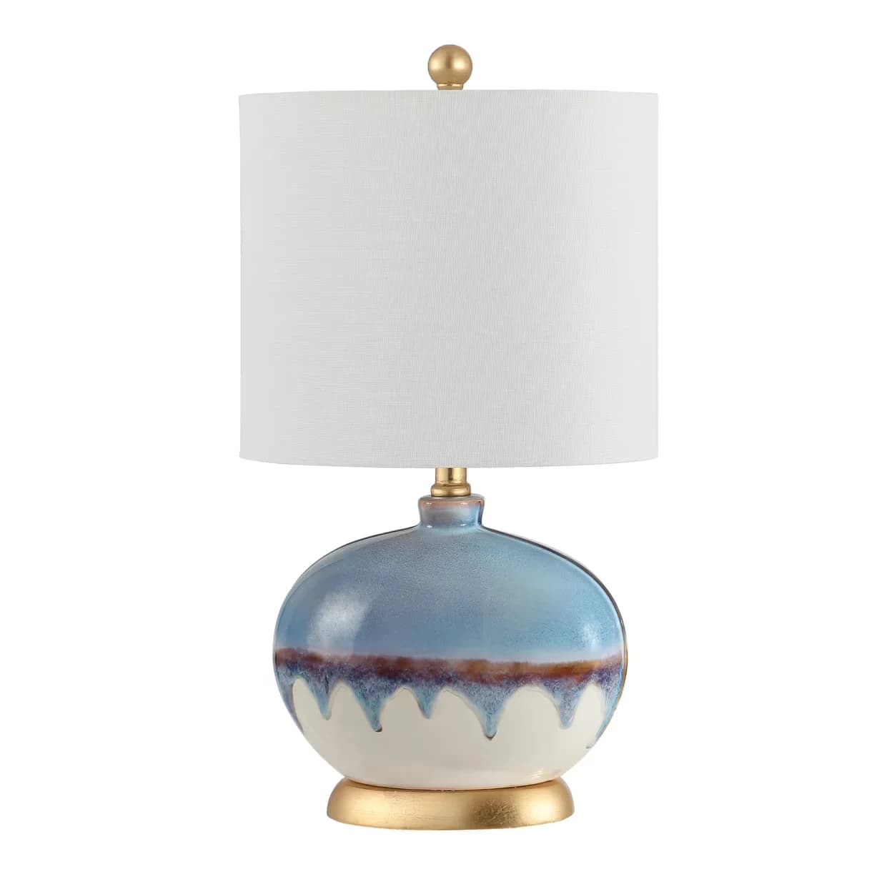 Innovative Table Lamp with LED, Energy Efficient, Koa 21 in. Coastal Ceramic - Blue Ceramic Model CBBA1E