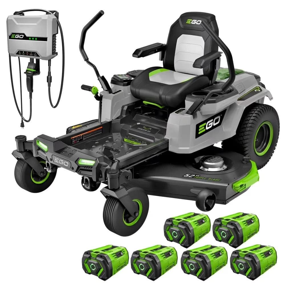 Riding Lawn Mower Stylish with Battery, Cup Holder, Cruise Control - 52 Inch Model B7B949