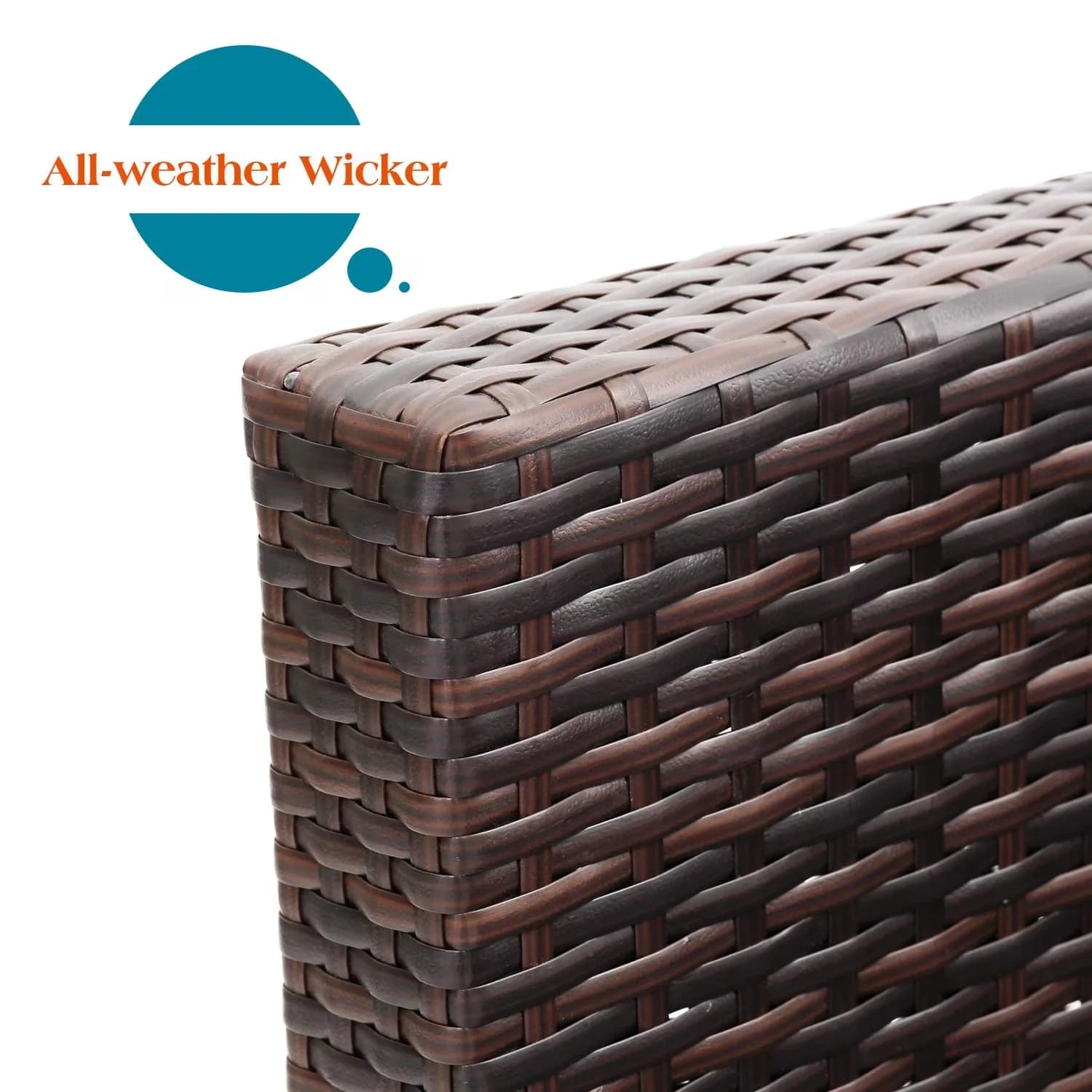 Patio Conversation Set Quality with Brown, Cushions, 4 Piece Outdoor Wicker - Rattan Brown Model 786145