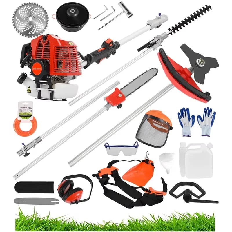 Stylish String Trimmer with Bevel Adjustment, Edger Conversion Capable - 5 In 1 (Red) Model 18B40F