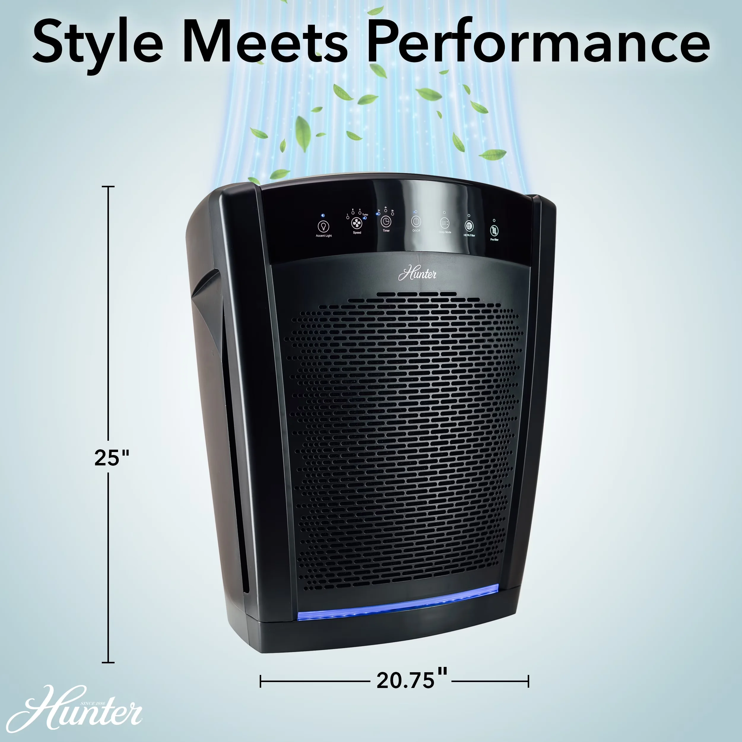 Stylish Air Purifier with Filter Change Indicator, Gray - Gray Vp HP800 Model 4C2A86