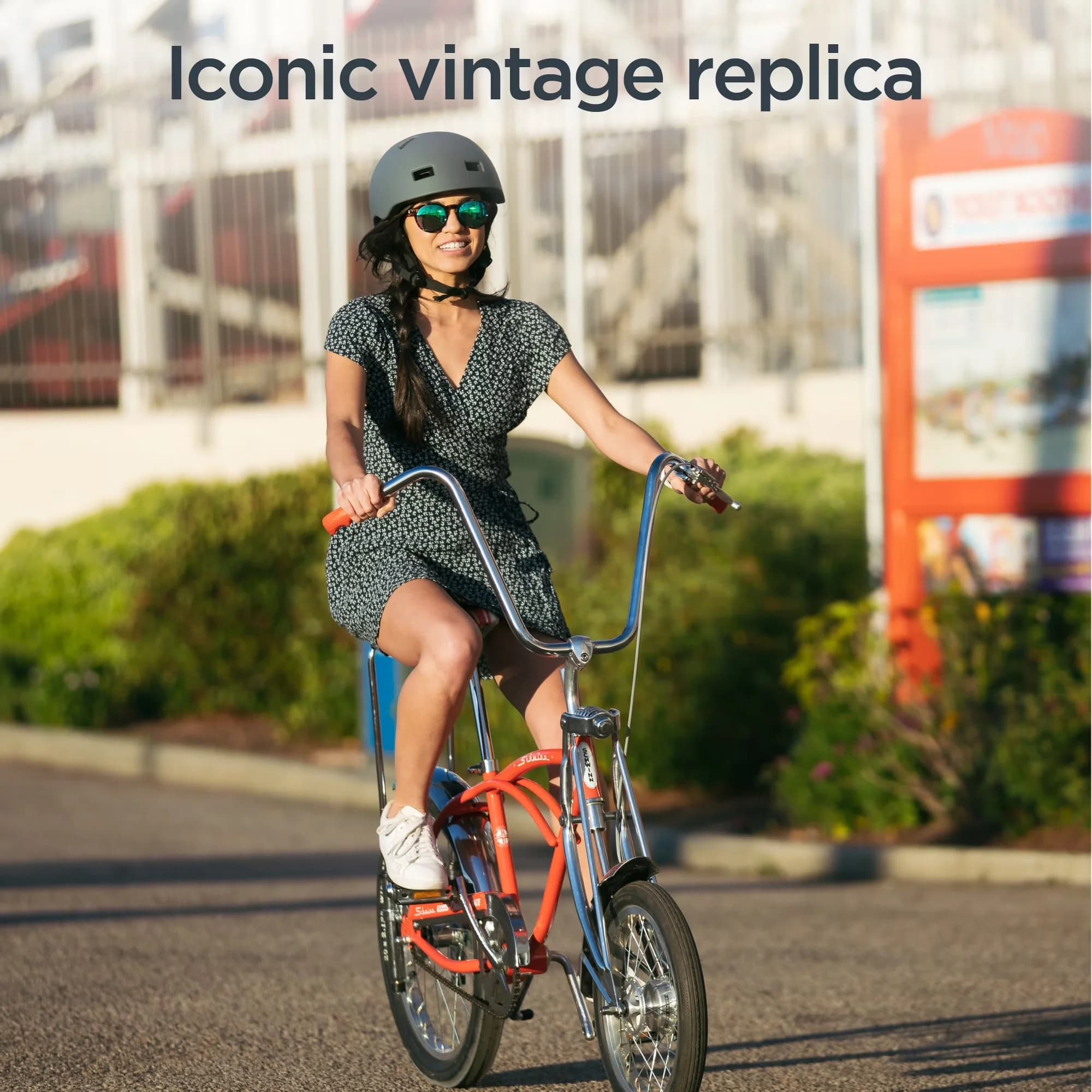 Cruiser Bike Innovative with Adjustable Seat Height, Orange, Classic Orange Krate - Orange Model 722B73