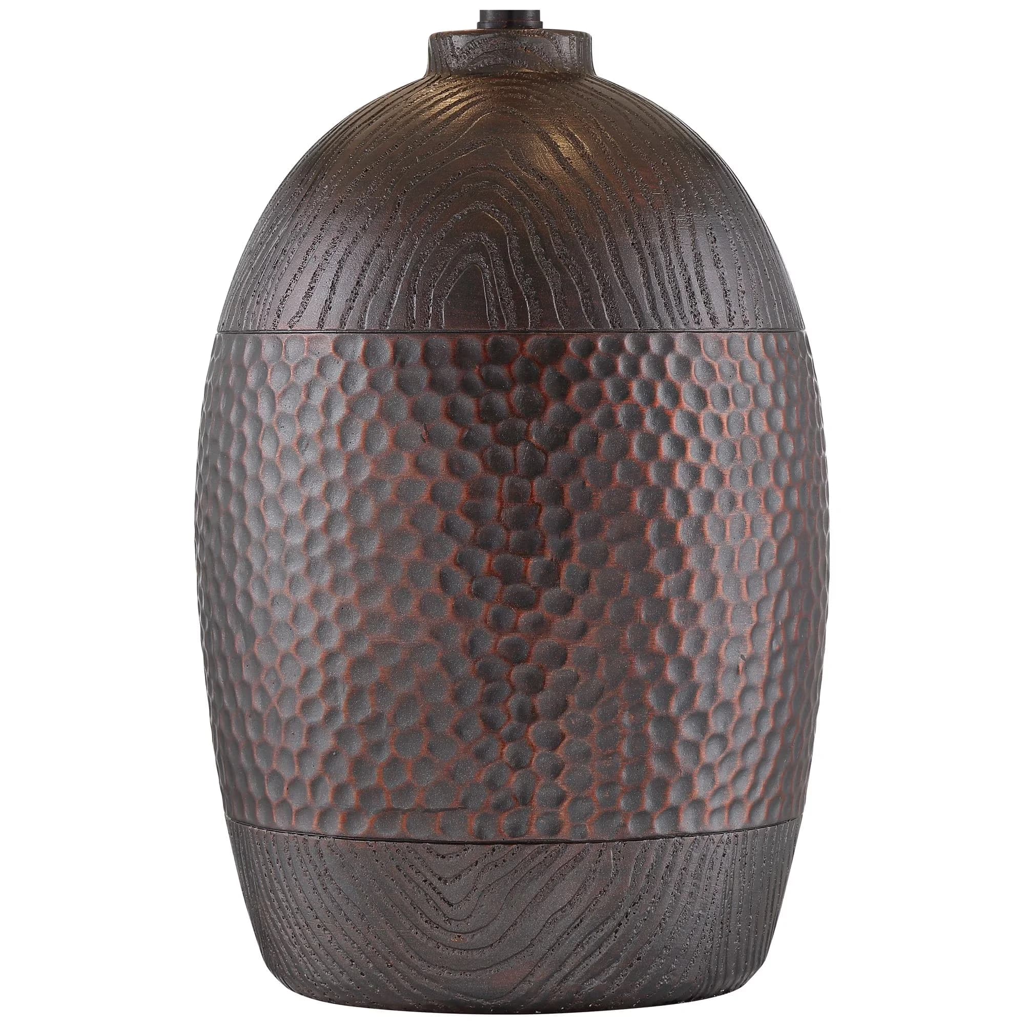 Efficient Lamp Set with Incandescent, Country - Cast Resin Brown 1/2 - Traditional Style Model 4491C4