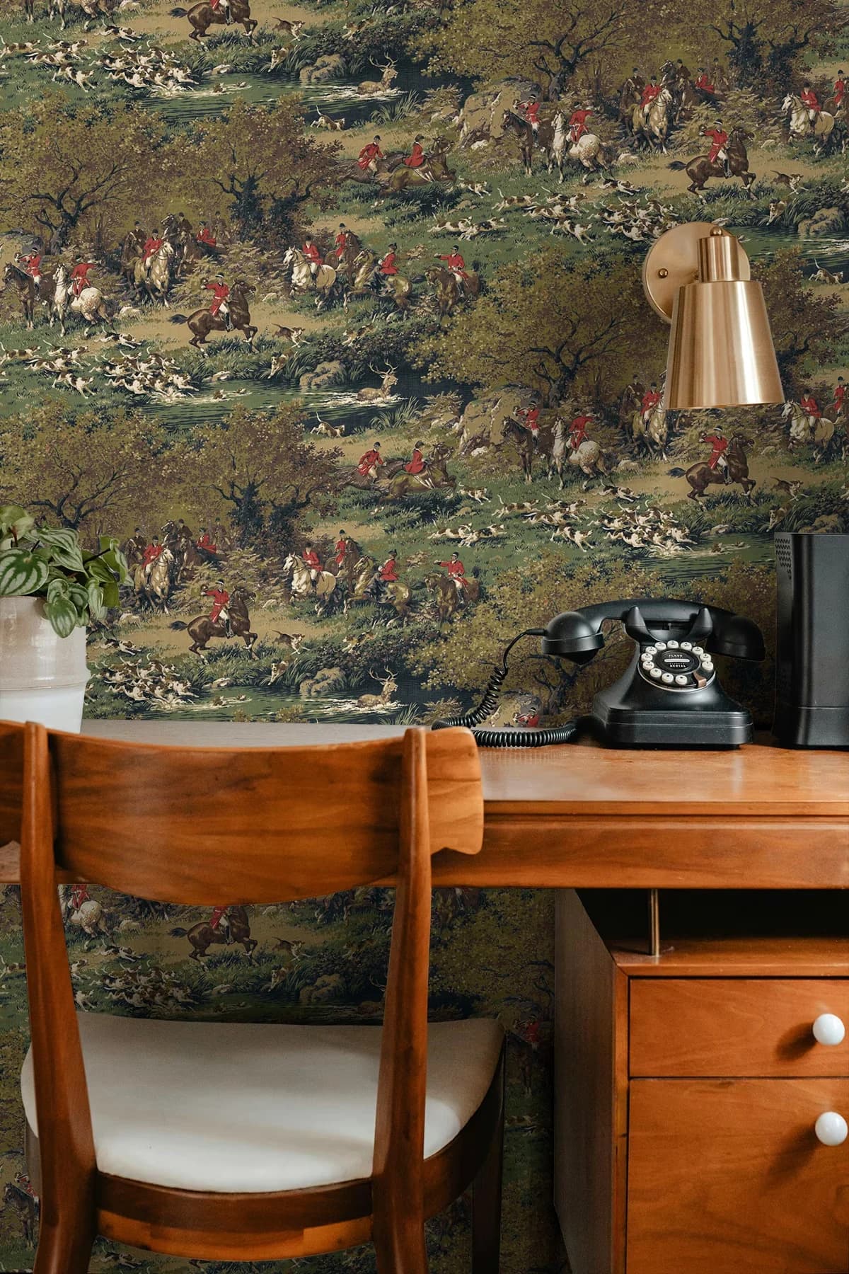 Wallpaper Efficient with Removable, 20.5 in. W x 18 ft. L Roll - Olive & Midnight Non-Woven Model 3CA8B1