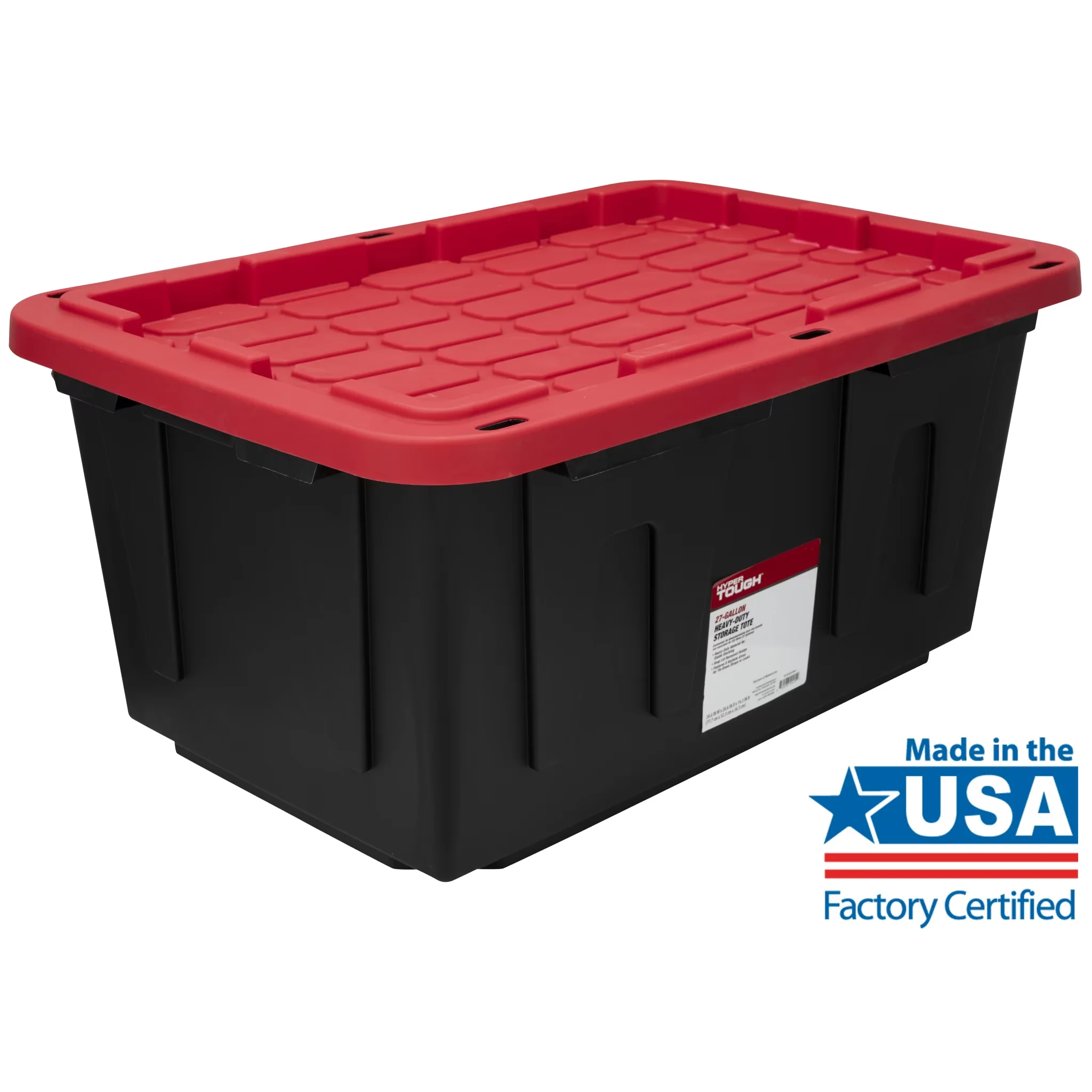Garage Storage Supply Modern with Stackable, Heavy Duty Plastic Container - Black Plastic Model E3C868