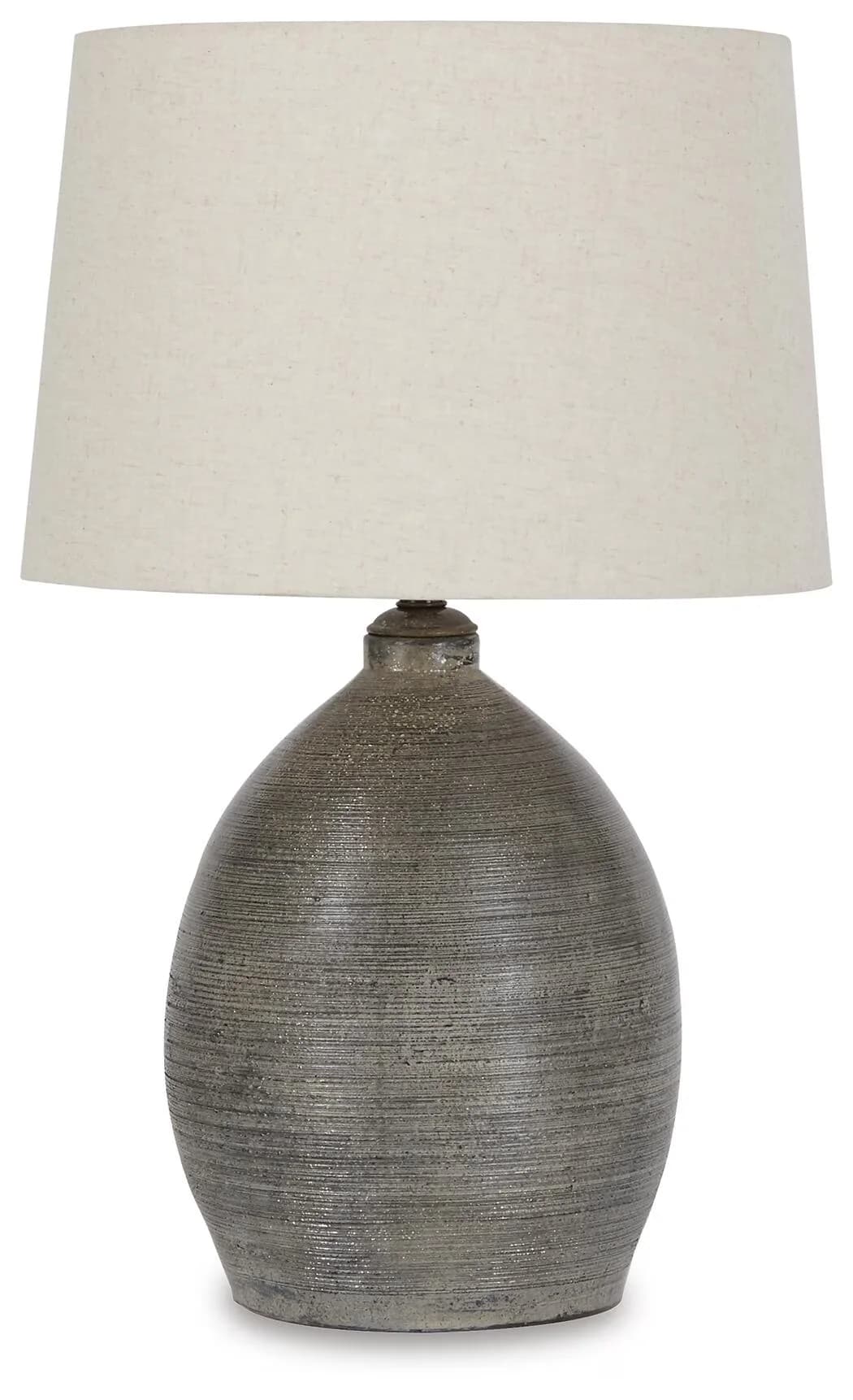Modern Table Lamp with Incandescent, Modern, Eclectic - Gray Terracotta Model F2E384