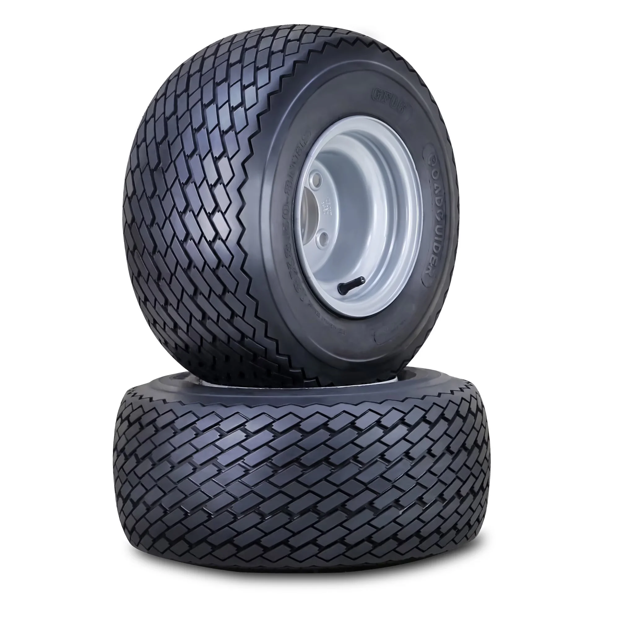 Quality Golf Cart Tire with Heavy-Duty, Non directional tread pattern, SET 2 - Model ECE070