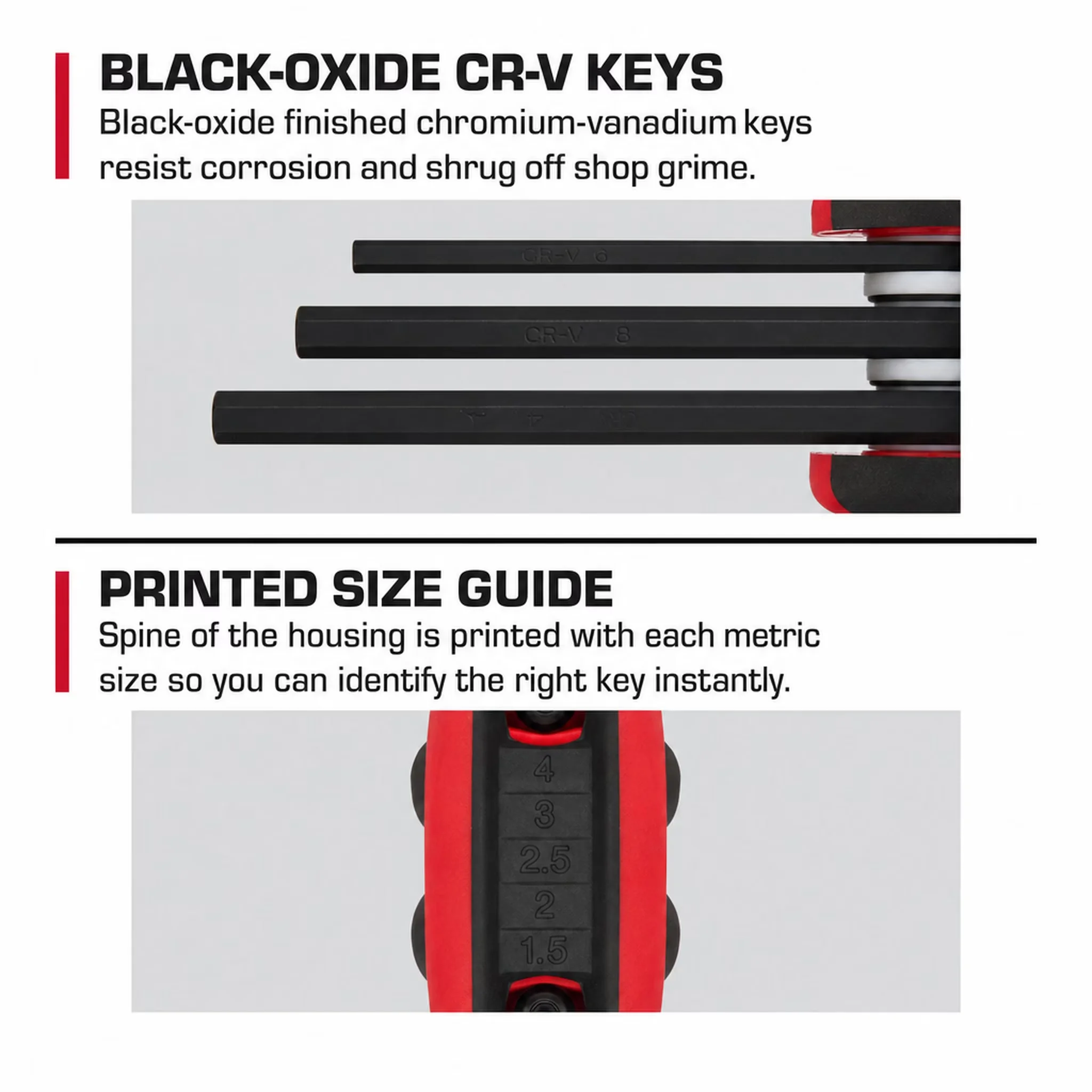 Sleek Hand Tool with Folding, Heavy-Duty, Heavy-Duty Folding Metric Hex Key Set - Model 68B718