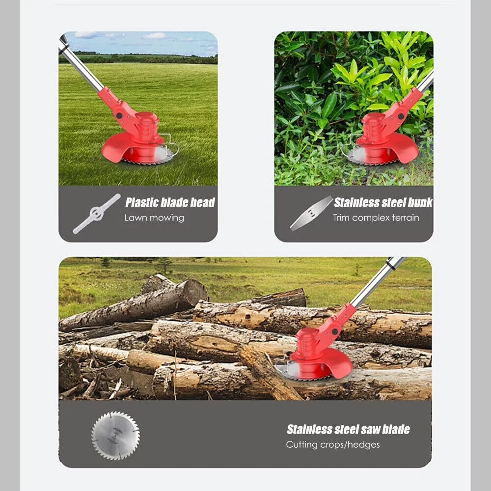 Versatile Push Mower with Battery, 800W, 1*0.5A US standard charger - Red Model 940D2A