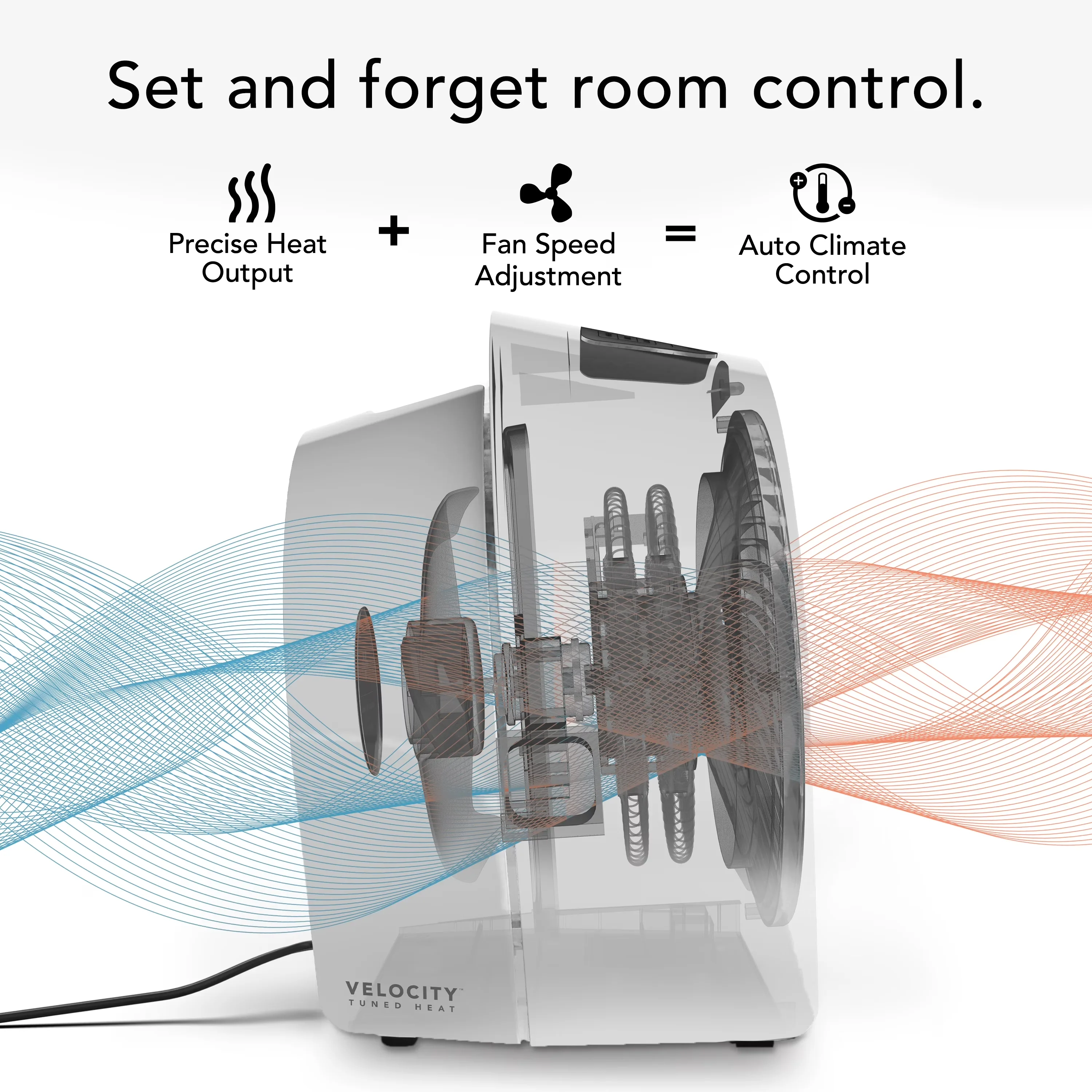 Reliable Portable And Electric Space Heater with LED, Automatic Shutoff - White for Bedroom, Home Model 832AD9