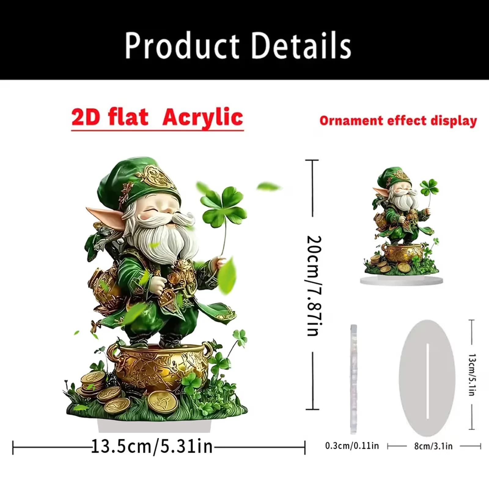 Novelty Light Stylish with Contemporary, Modern, St Patricks Day Decorations - A Acrylic Model 9CE384