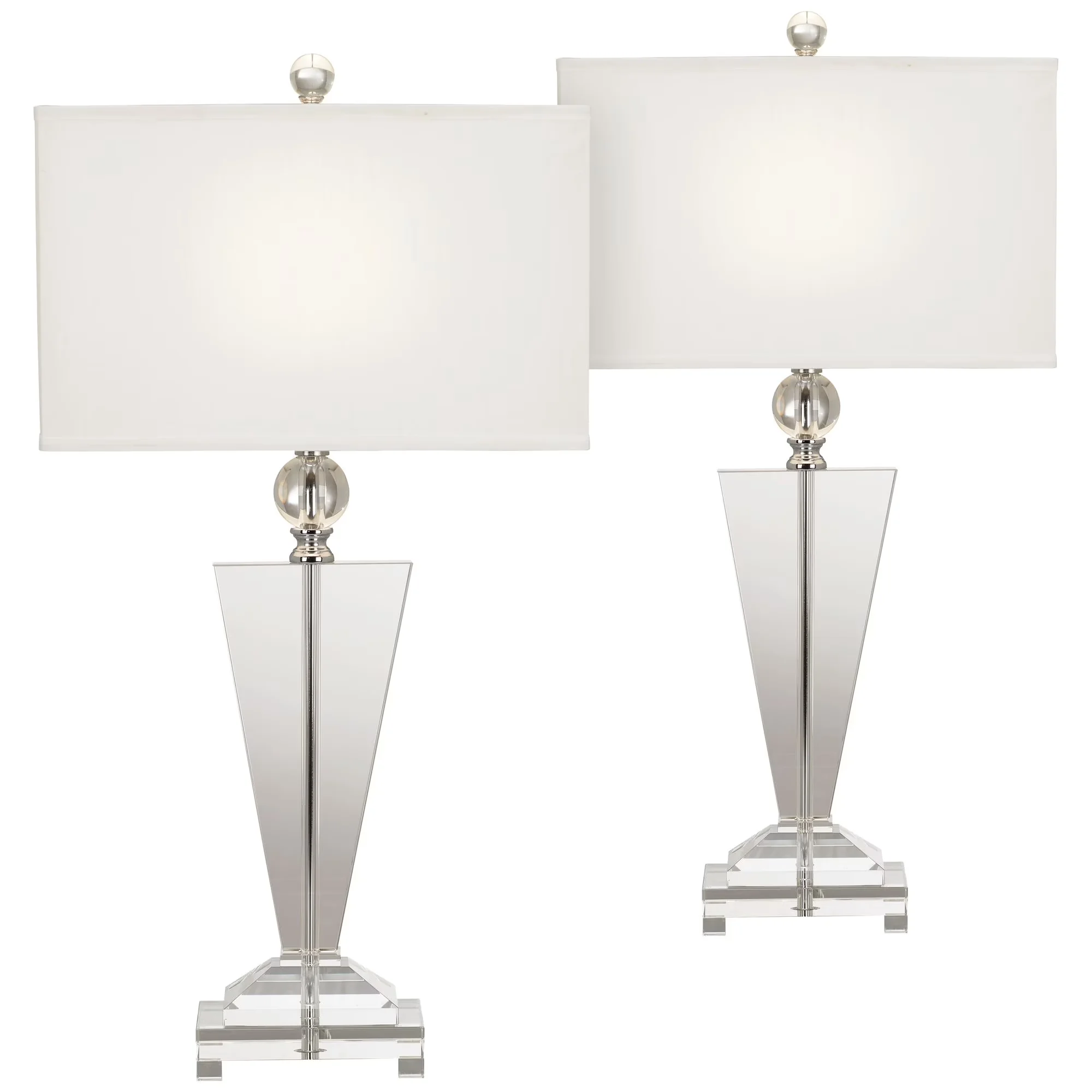 Lamp Set Efficient with Incandescent, Modern - Crystal Glass Clear 1/2 Model B280D9