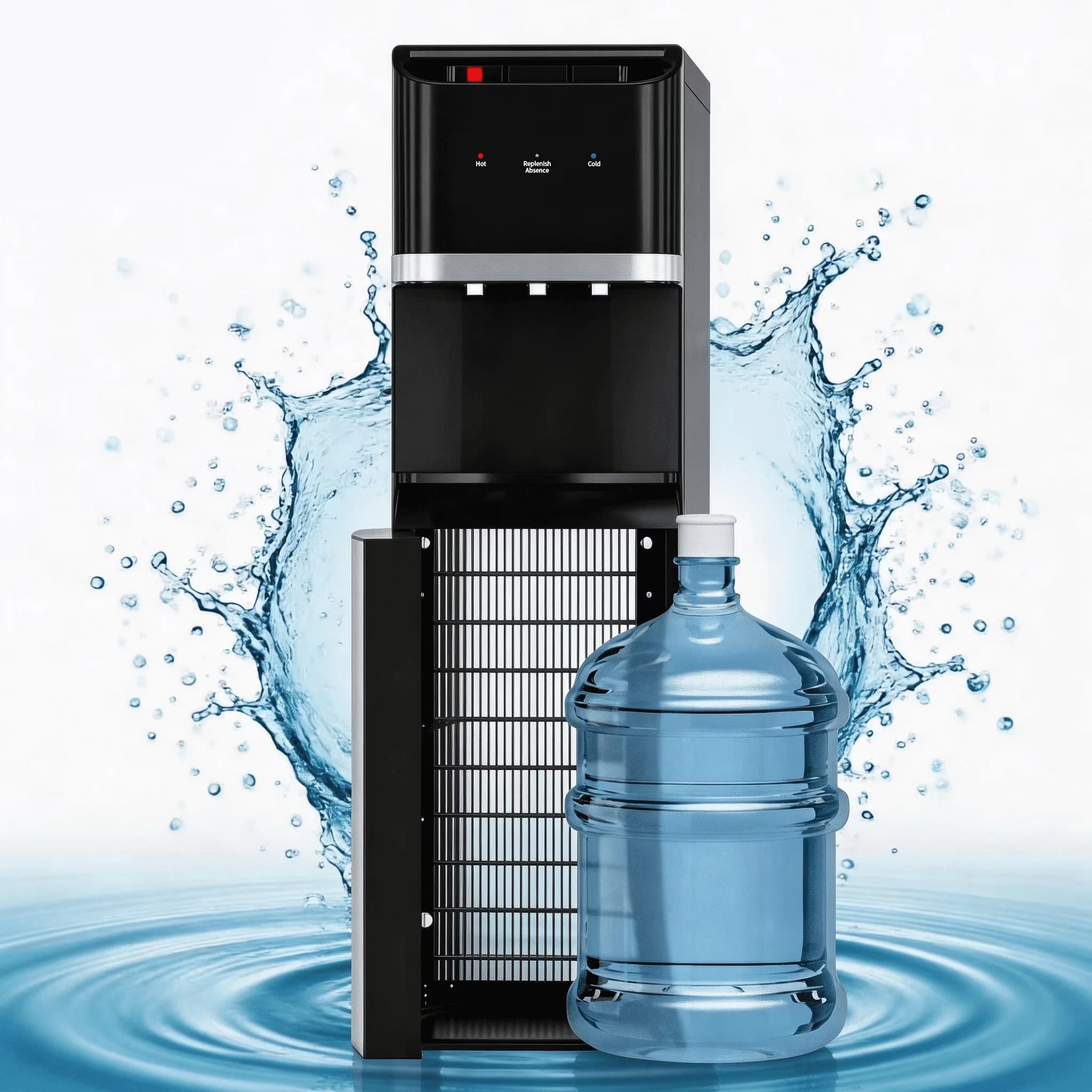 Essential Water Filtration with LED, Energy Saving, Temperature Control - Stainless Steel Black Model BD8C03