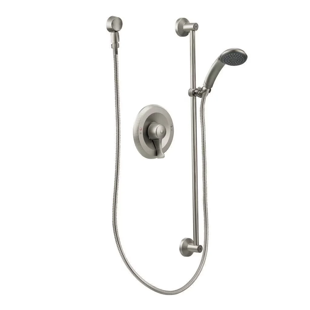 Innovative Shower Head with Pressure Balance - Silver Metal Classic - Ergonomic Design Model BC061F