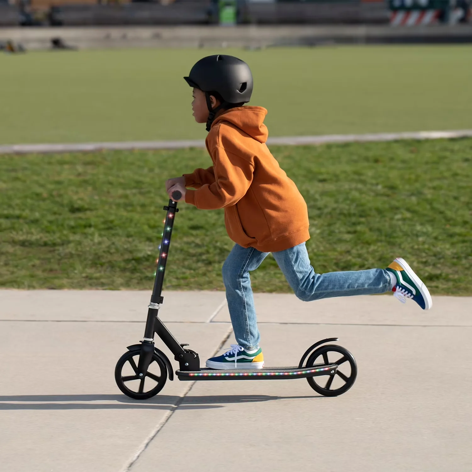 Classic Scooter with Foldable, Age: Children, 8+, Jupiter Jumbo 2-Wheel Kick - Plastic Black Model D43420