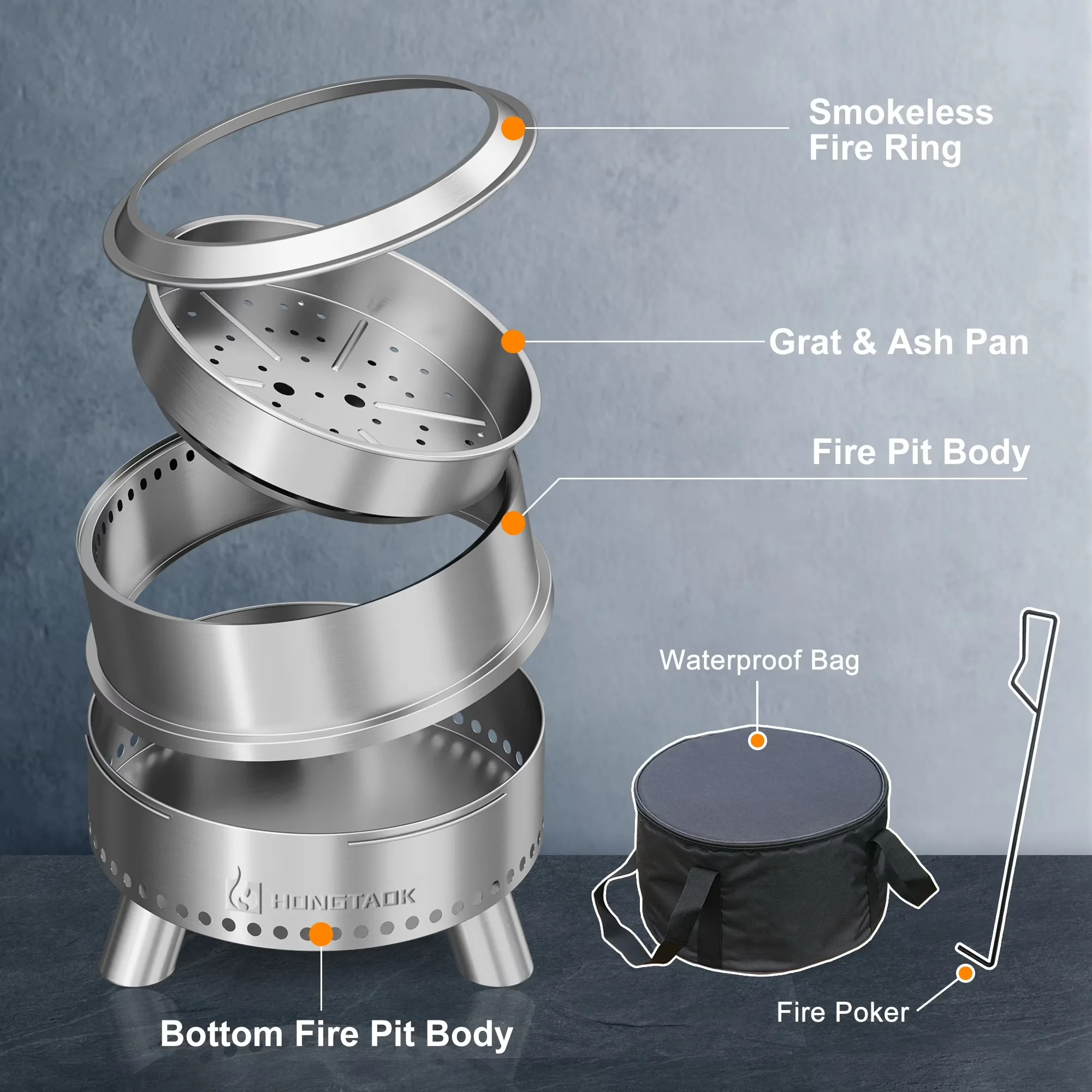Outdoor Heating Classic with Portable, Stainless Steel - 304 Stainless Silver Model 848D0D