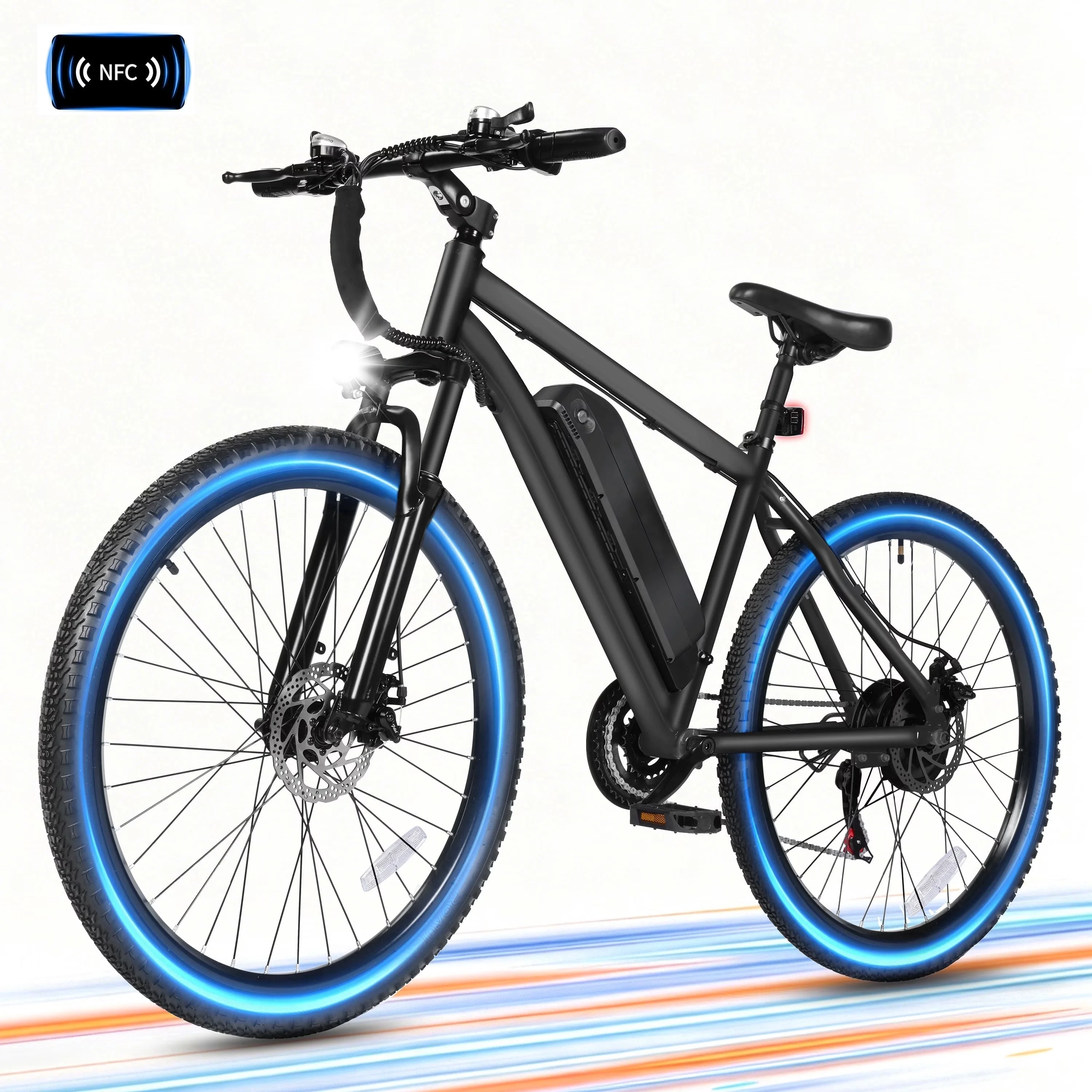 Premium Electric Bike with Battery, 1200W, Adult Mountain - Black 21 for Multiple Applications Model 0F4175