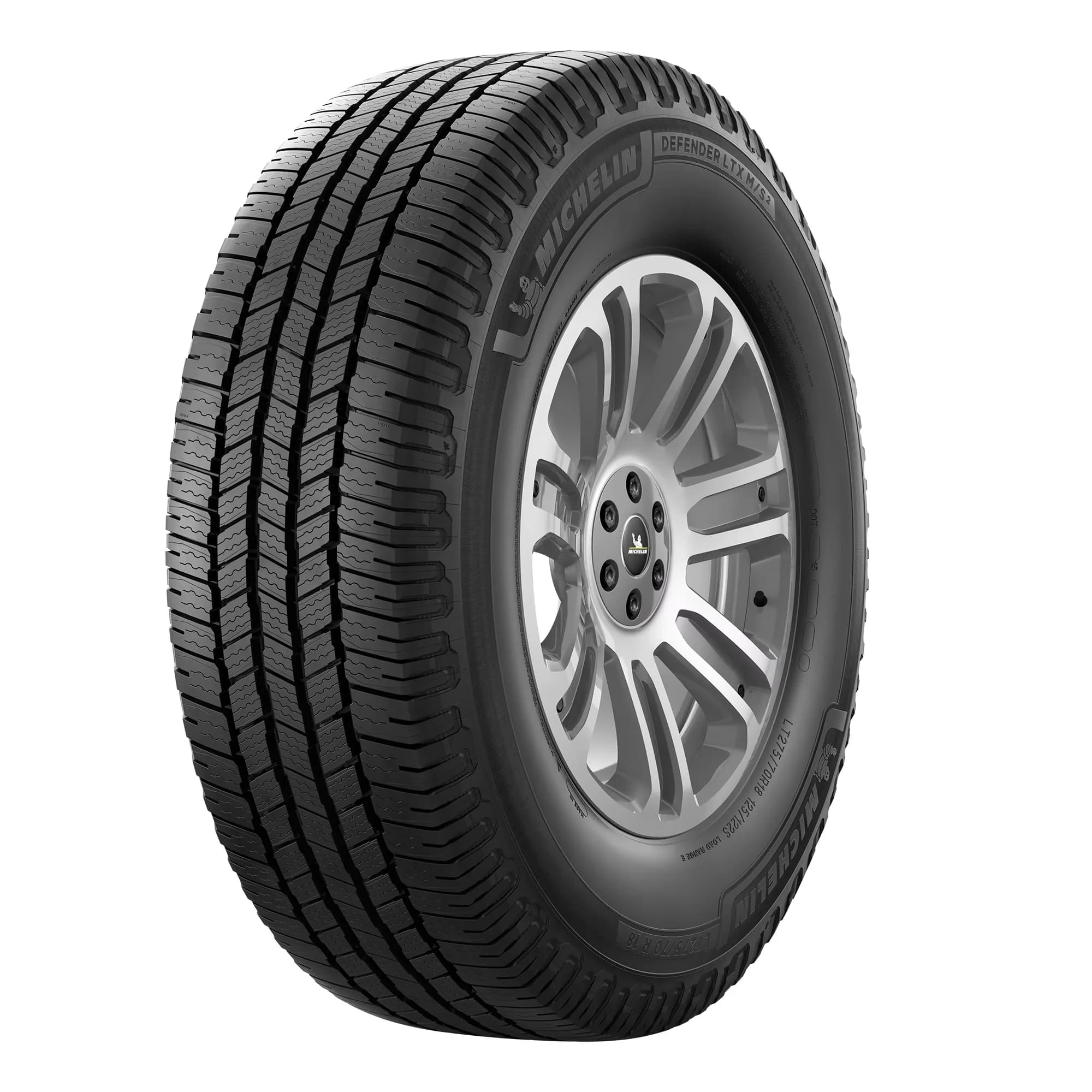 Truck Tire Reliable with Ultimate Treadlife, Excellent Wet and Snow Traction, Defender LTX MS2 245/60R20 111H XL - Model 70455A