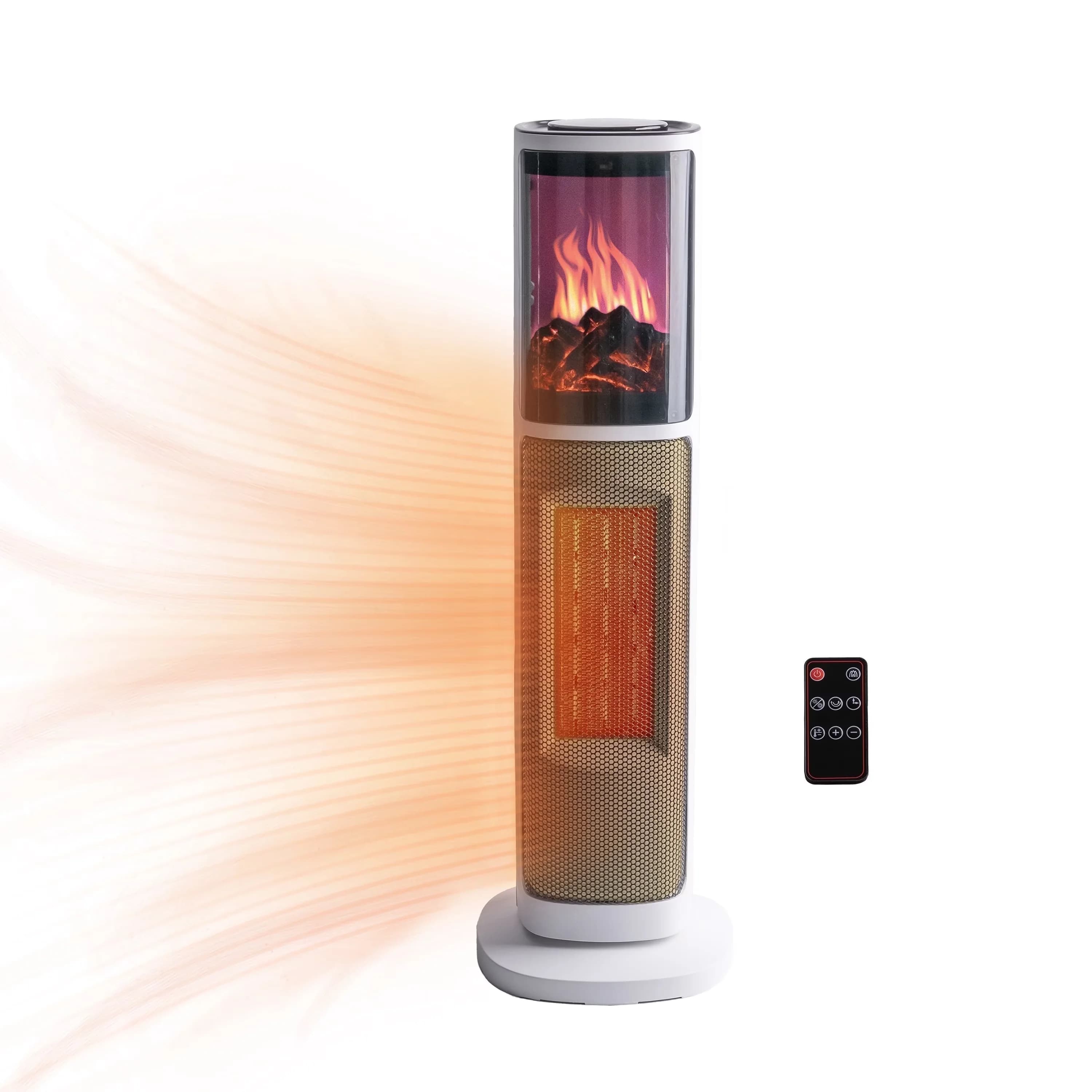 Sleek Portable And Electric Space Heater with Automatic Shutoff, Temperature Controlled, Oscillating - White Model CA9ABB