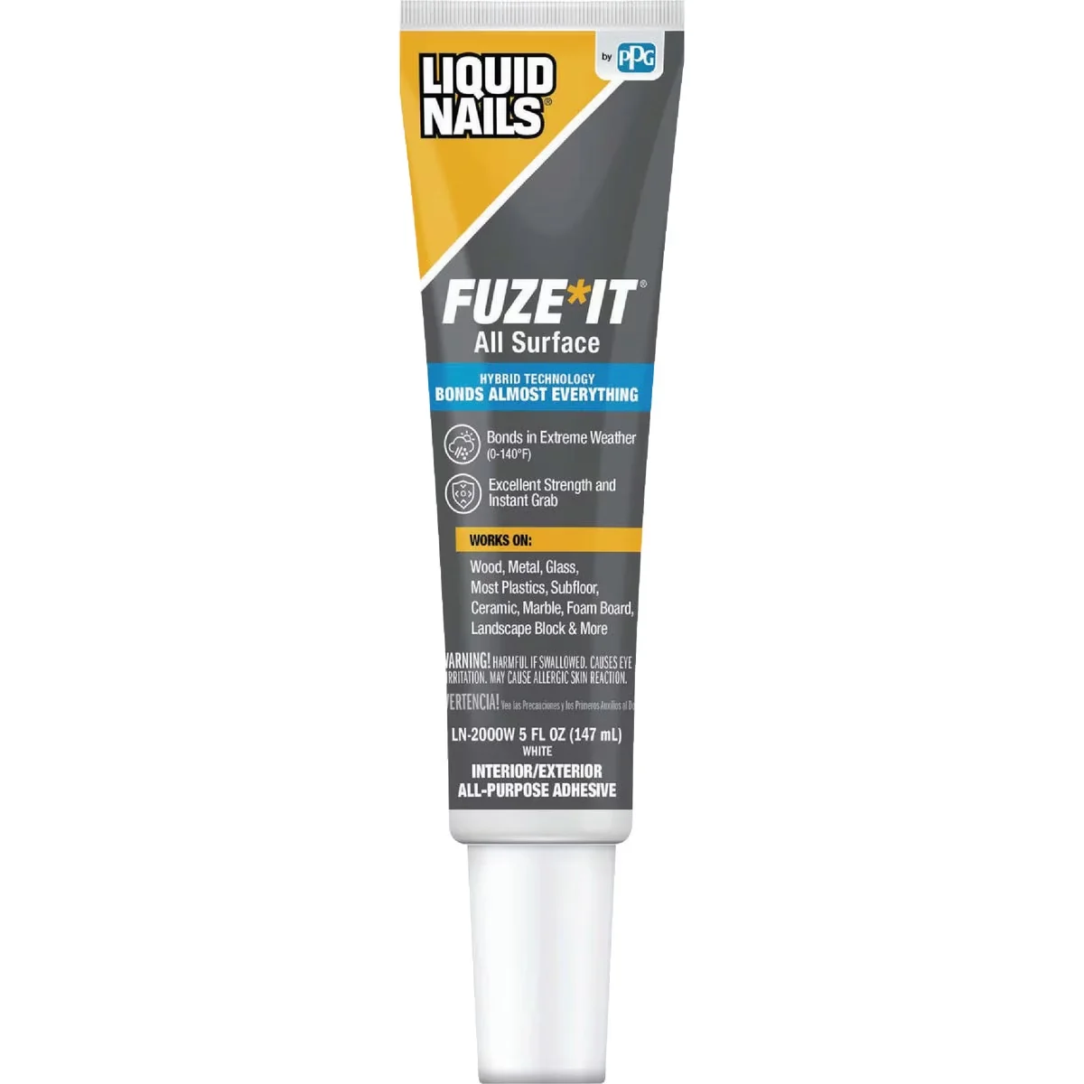 Versatile Adhesives Glues In Paint Supplies Tool with Water-Resistant, Mineral spirit cleanup when dry, Bonds in harsh weather... Model 66B1E6