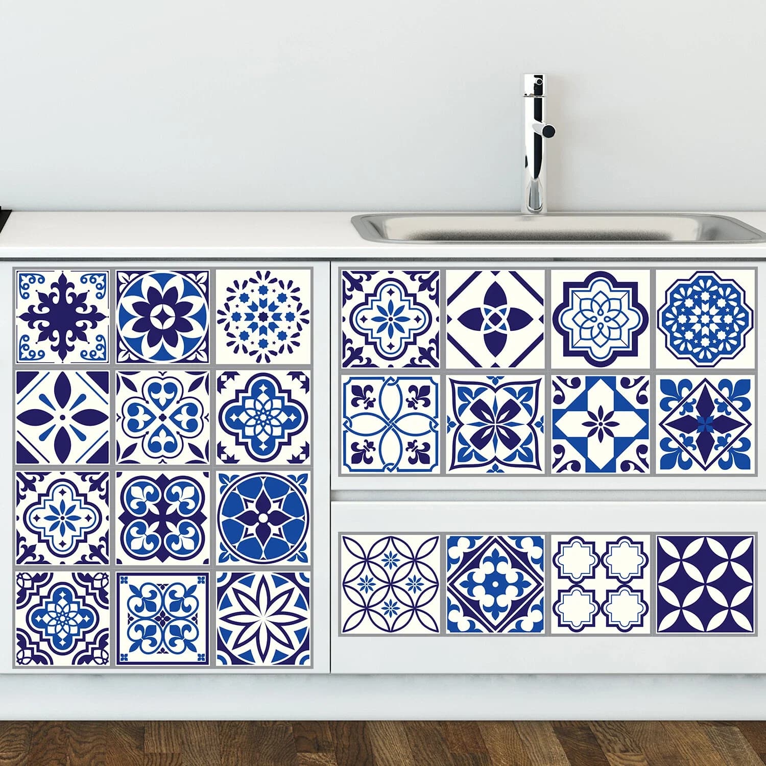 Premium Kitchen Renovation - Blue 24Pcs - Long-Lasting Performance Model 19DF6E
