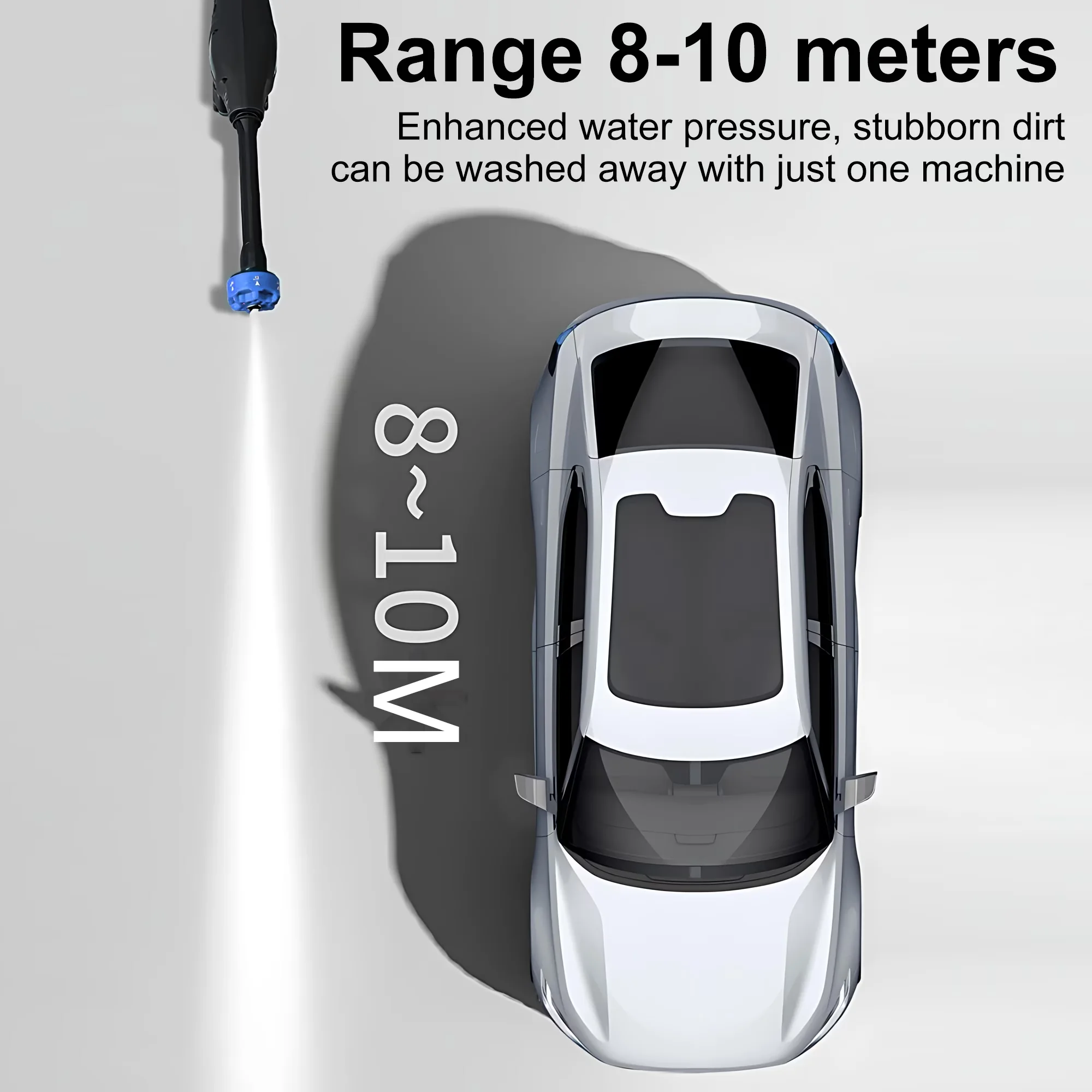 Essential Pressure Washer with Battery, 48V, 48V Cordless for Car, Garden - Model 1F19D9