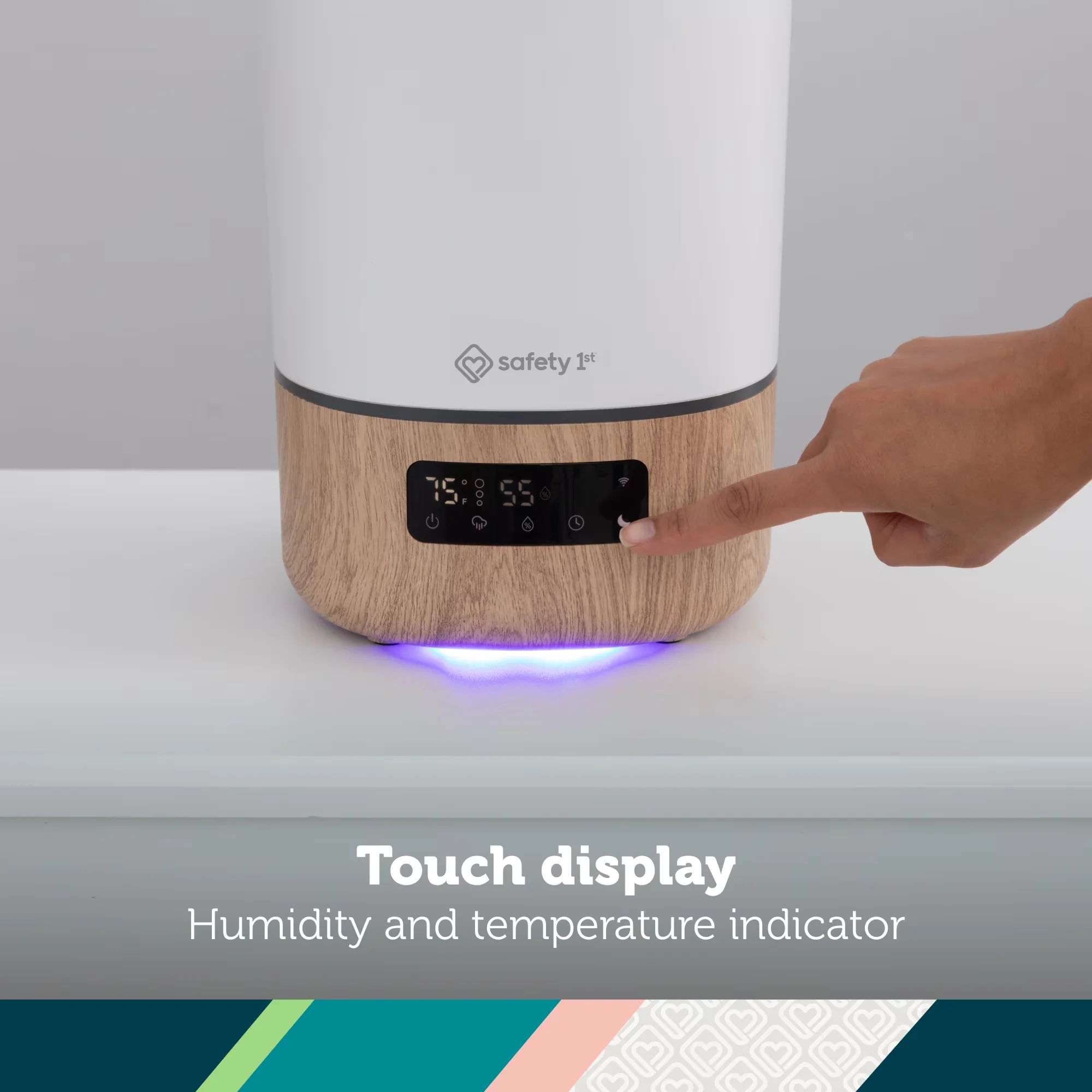 Humidifier Sleek with Battery, Timer, Automatic Shut-Off - White Smart Model 1B4ECB