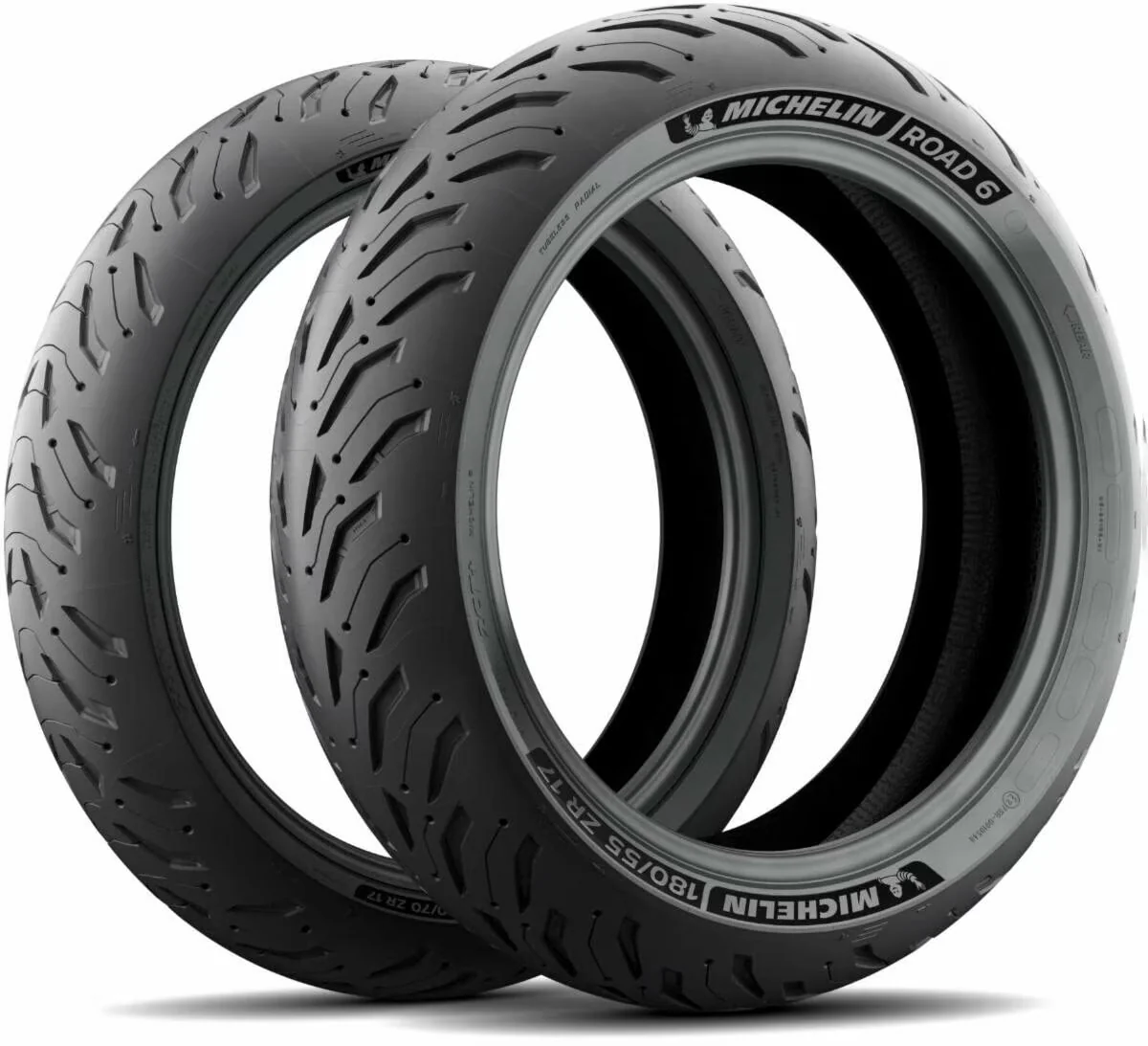 Versatile Motorcycle Tire with Heavy Braking, 89542 Road 6 Rear - Black Model 4A2C49