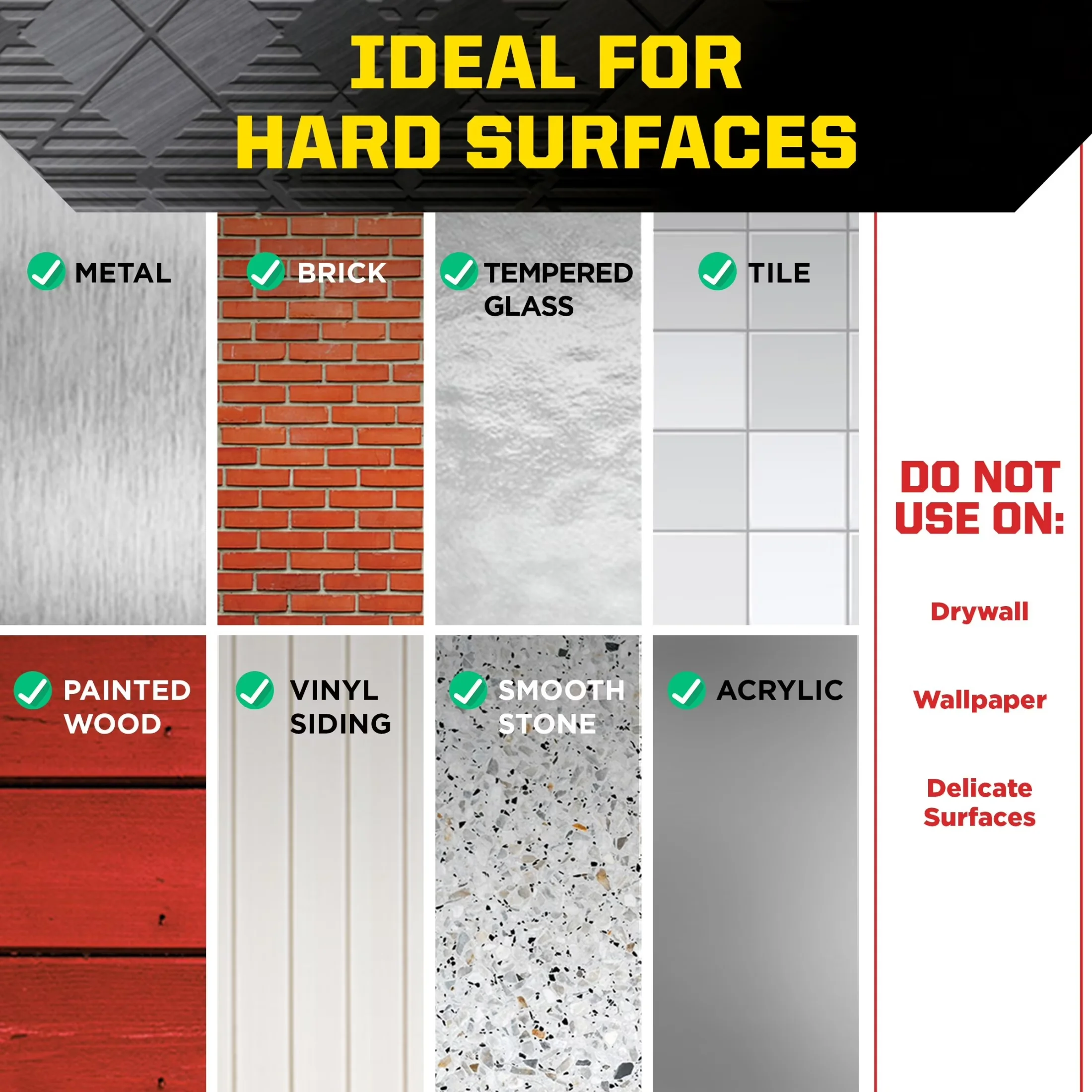 Compact Damage-Free Hanging with Clear, Mount Multipurpose Gel Tape, 3 Pack - Gel Clear Model 8173D2