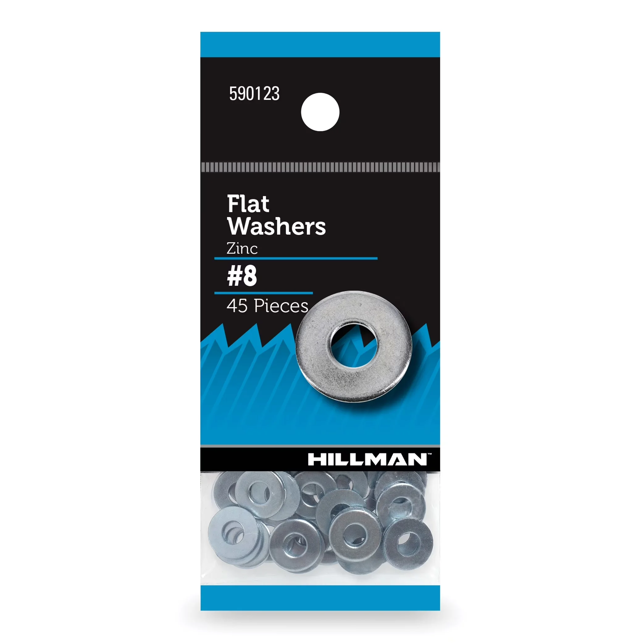 Fastener Durable with Easy Installation, Flat Washers, Steel - Steel 45 pack Model FD44FF