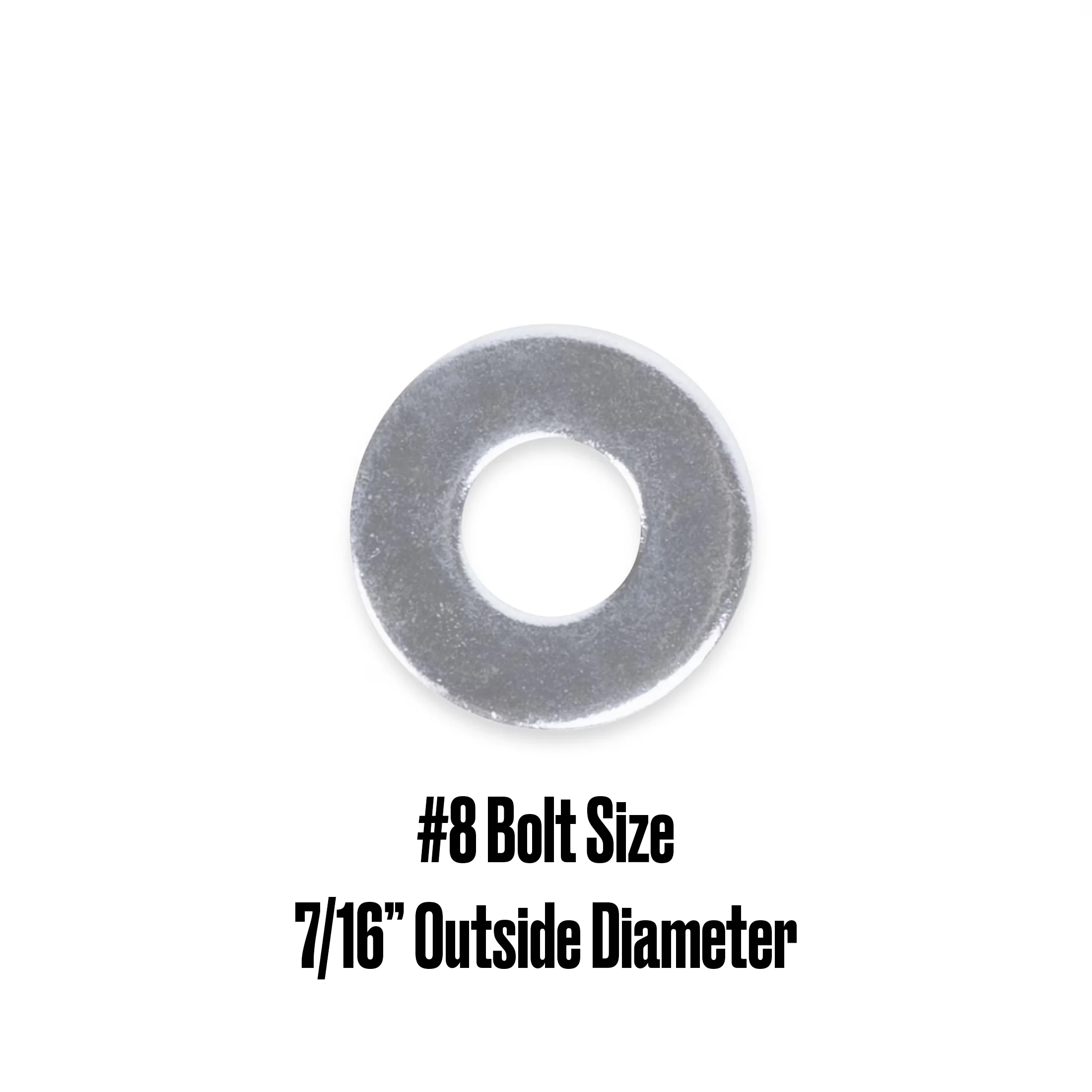 Fastener Durable with Easy Installation, Flat Washers, Steel - Steel 45 pack Model FD44FF