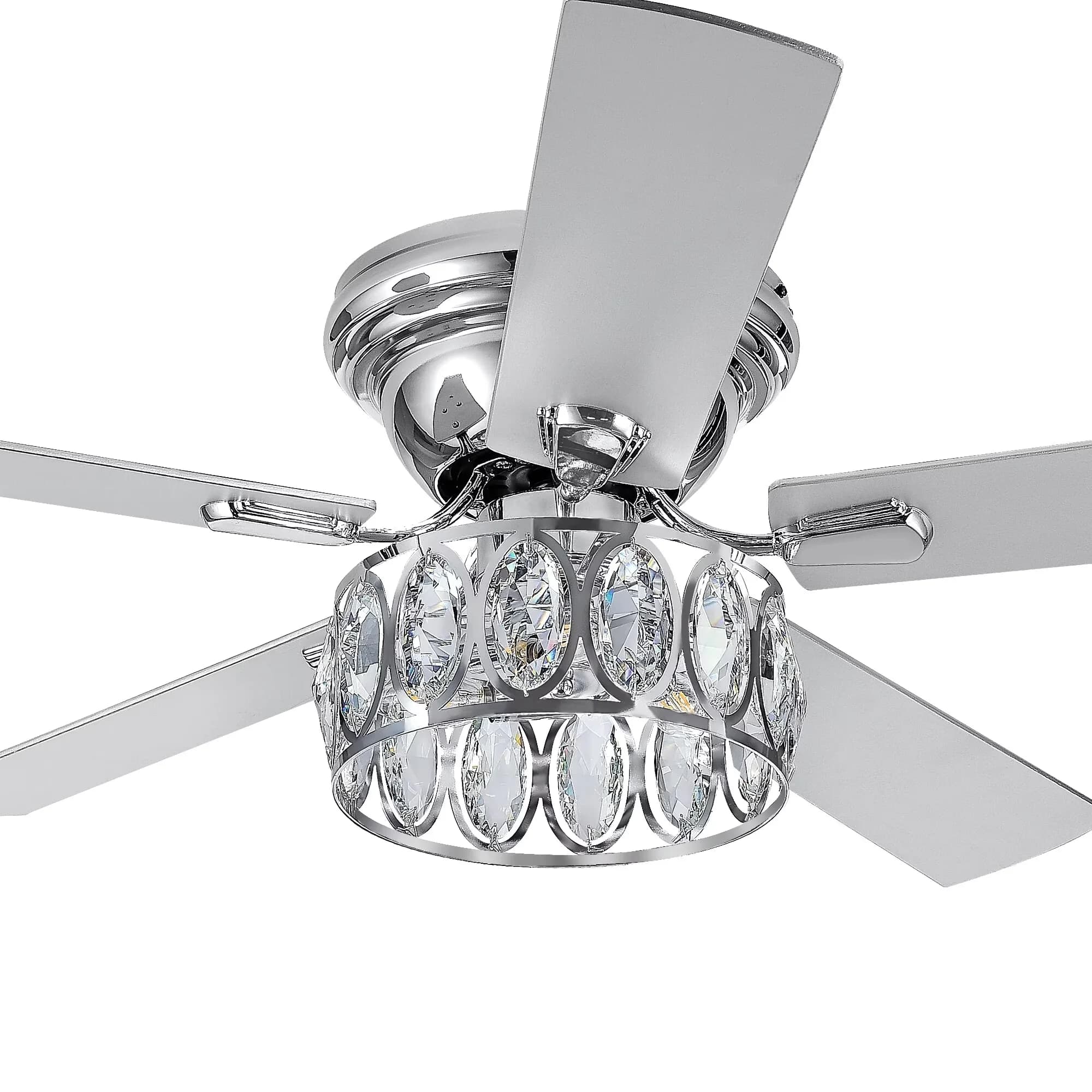 Versatile Ceiling Fan with Incandescent, Reversible Blades, Farmhouse - Silver Model 473ADA