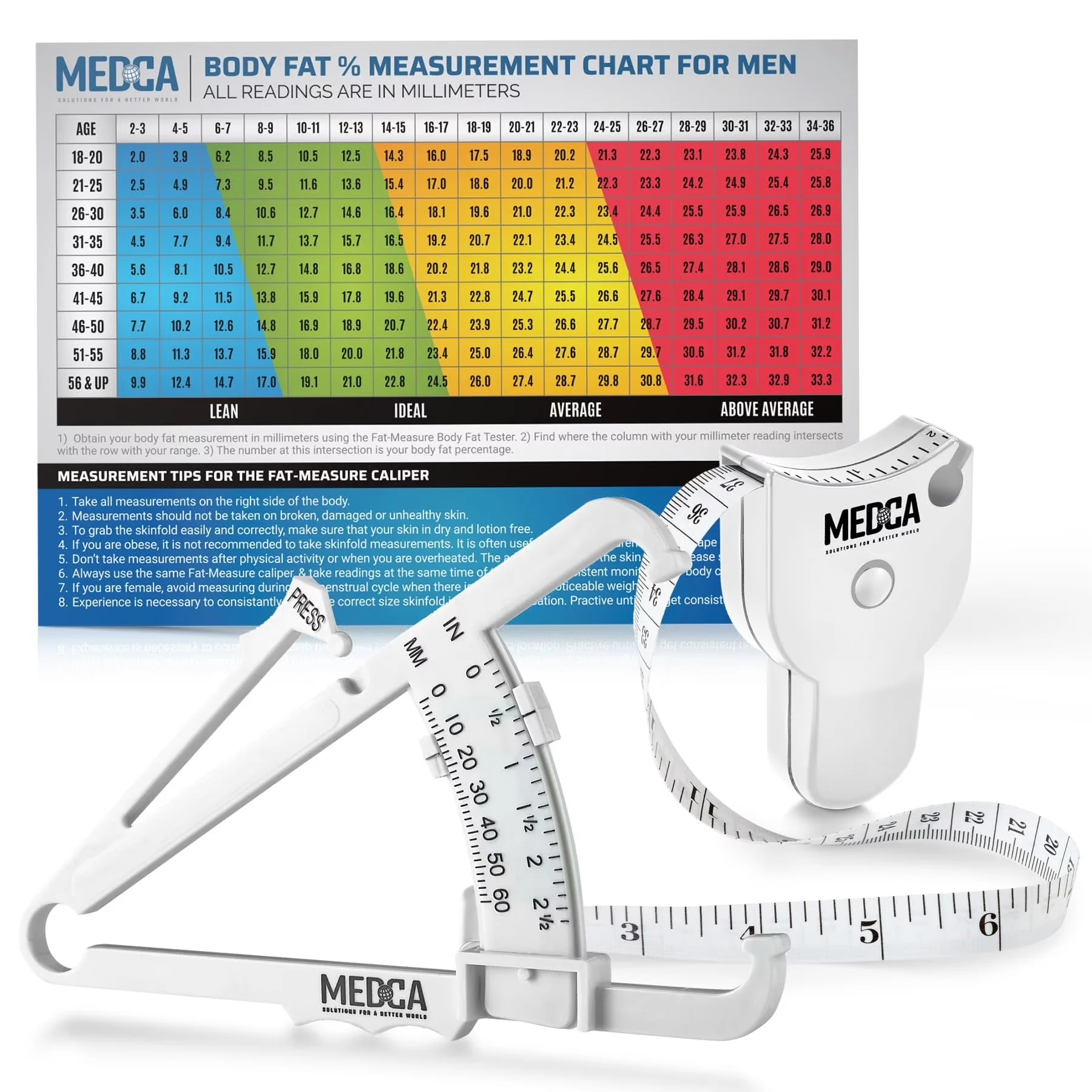 Measuring Layout Modern with Handheld, 1 Pack, White - White - Commercial Quality Model 75BCA6