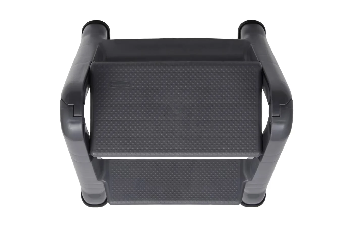Ladders And Step Stool Compact with Foldable, Foot Pads - Plastic Gray Model 7B5574