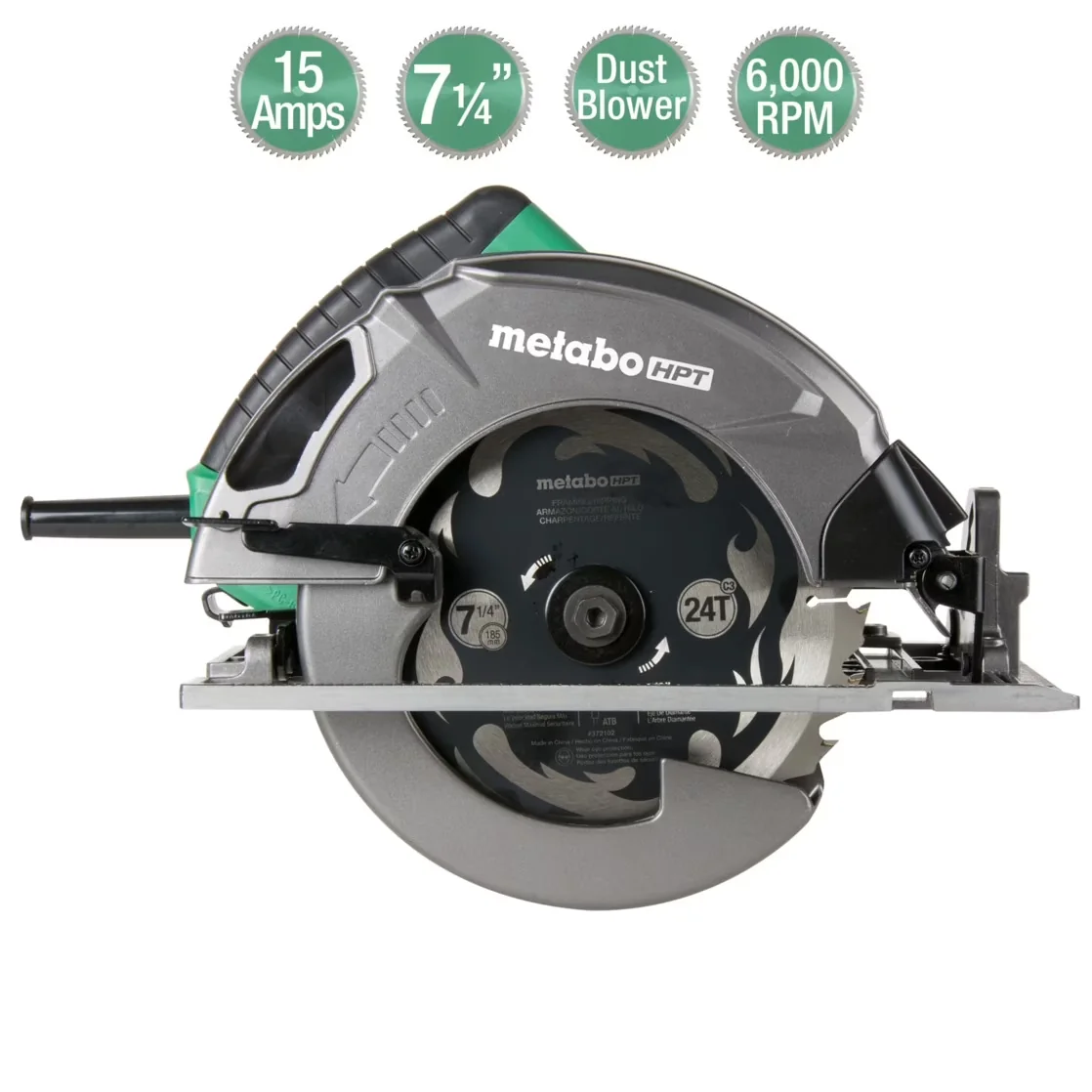 Efficient Power Saw with Lightweight, 15-Amp, 7-1/4-In Circular Kit - Heavy Duty Model 514349