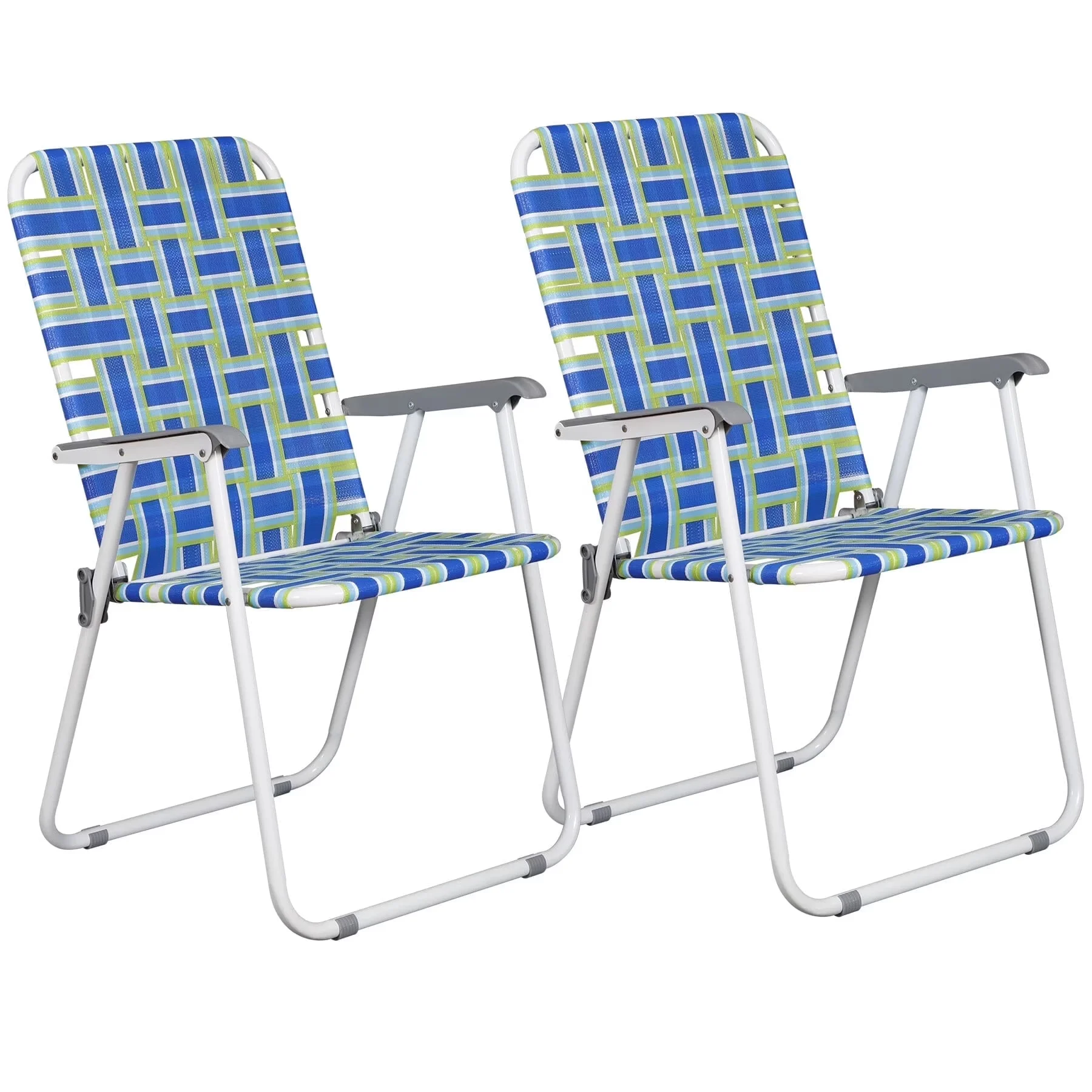 Patio Chair Stylish with Blue/Green - Blue Lawn - Heavy Duty Model CA5696
