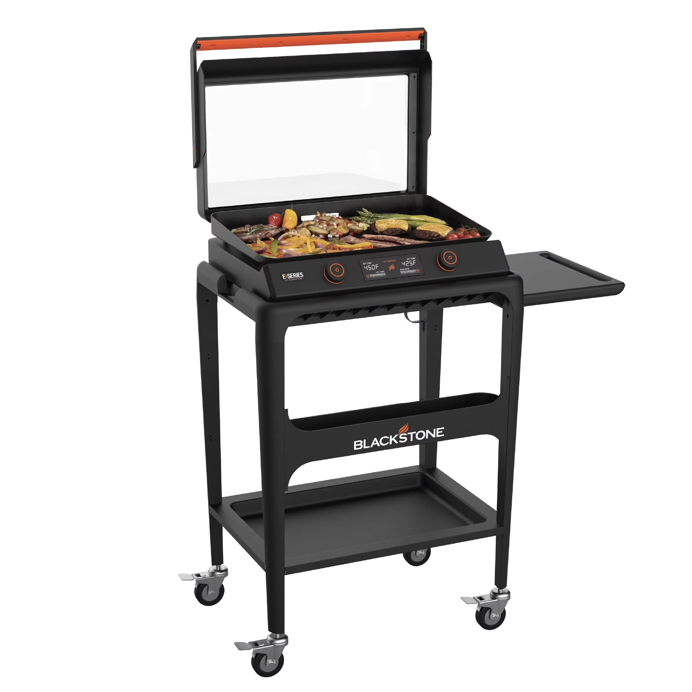 Stylish Flat Top Grill with Portable, Black, E-Series Griddle - Steel for Home and Office Model 1713E0