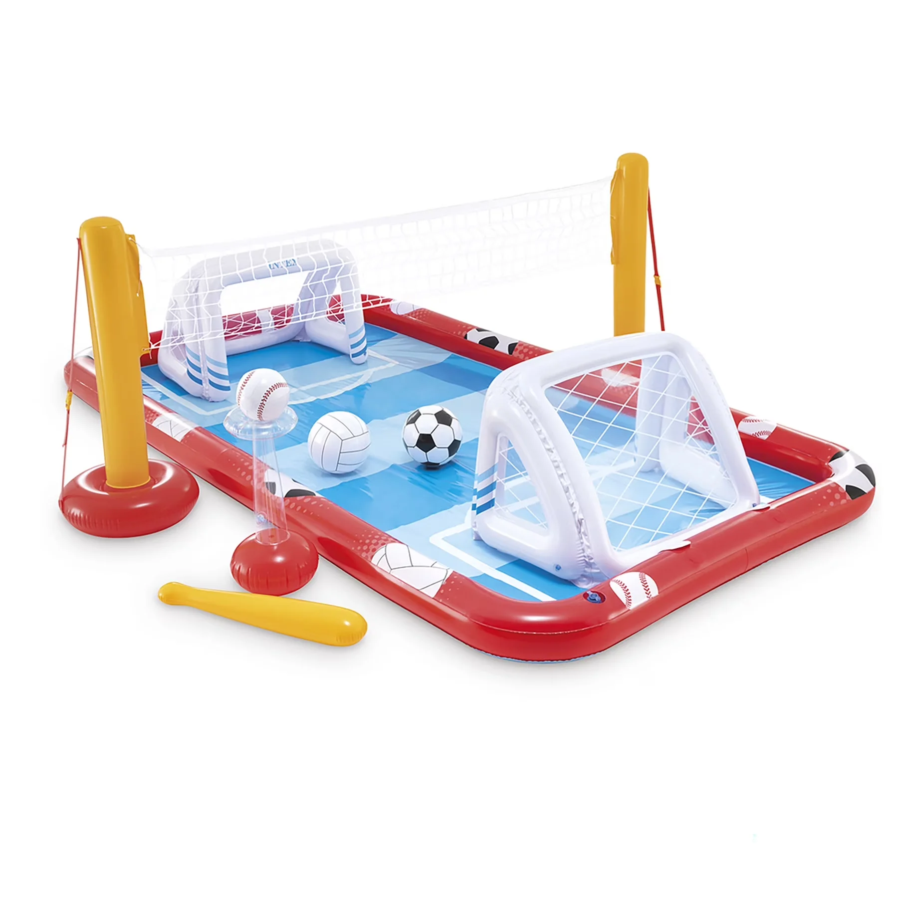 Quality Inflatable Pool with Action Sports Play Center, Calling all Sports Fans! - Multicolor Model D5642B